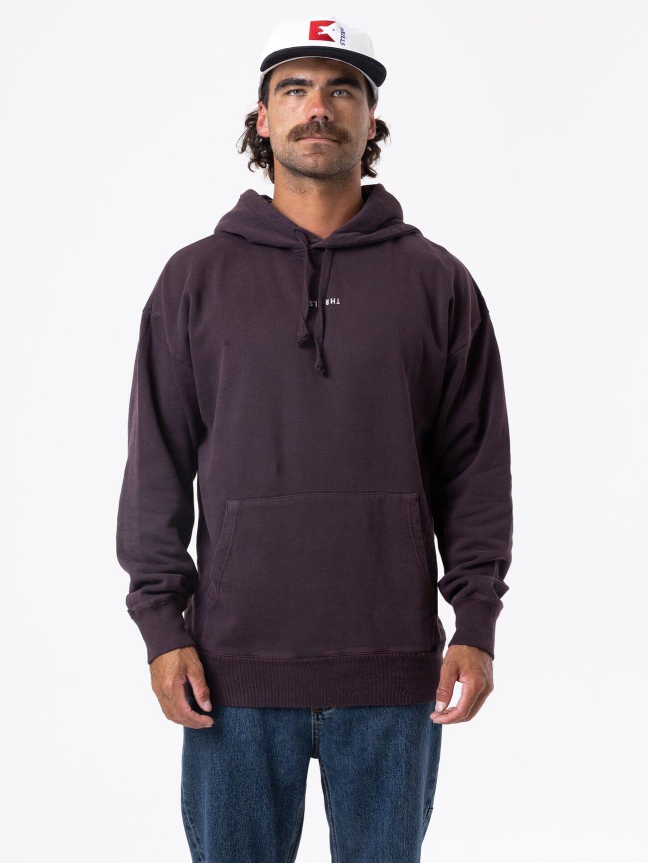 Minimal Thrills Slouch Pull On Hood - Deep Plum