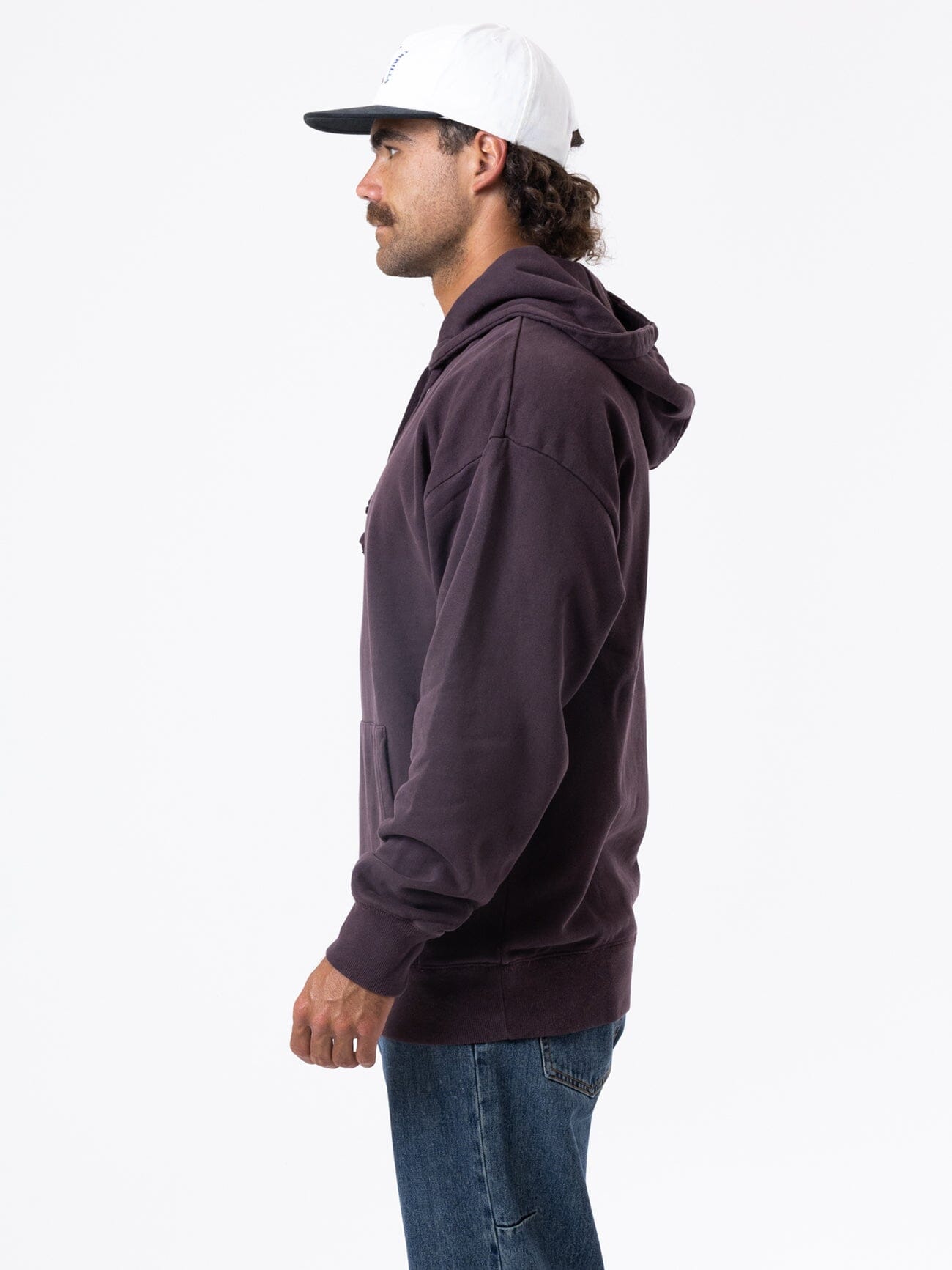 Minimal Thrills Slouch Pull On Hood - Deep Plum