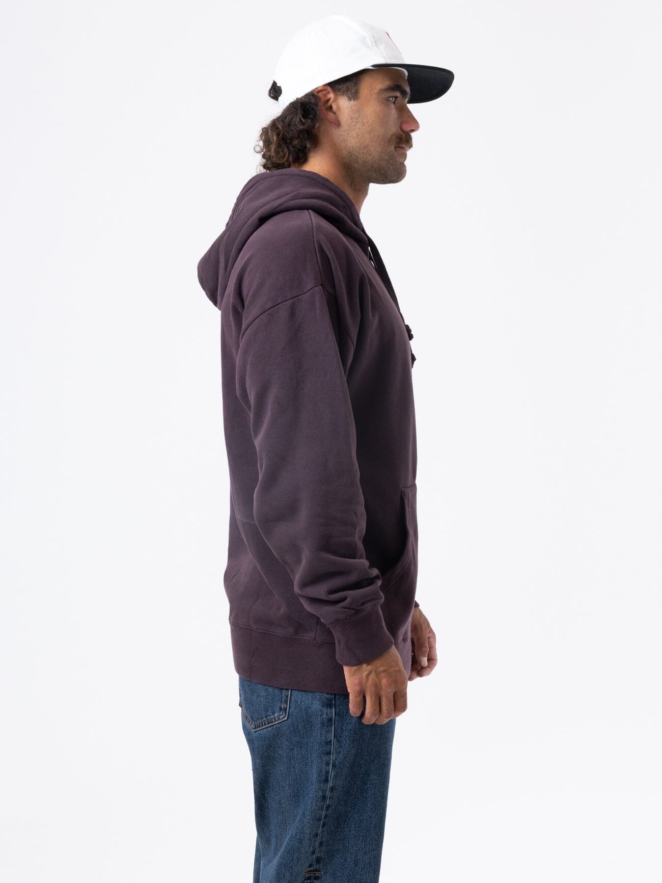 Minimal Thrills Slouch Pull On Hood - Deep Plum