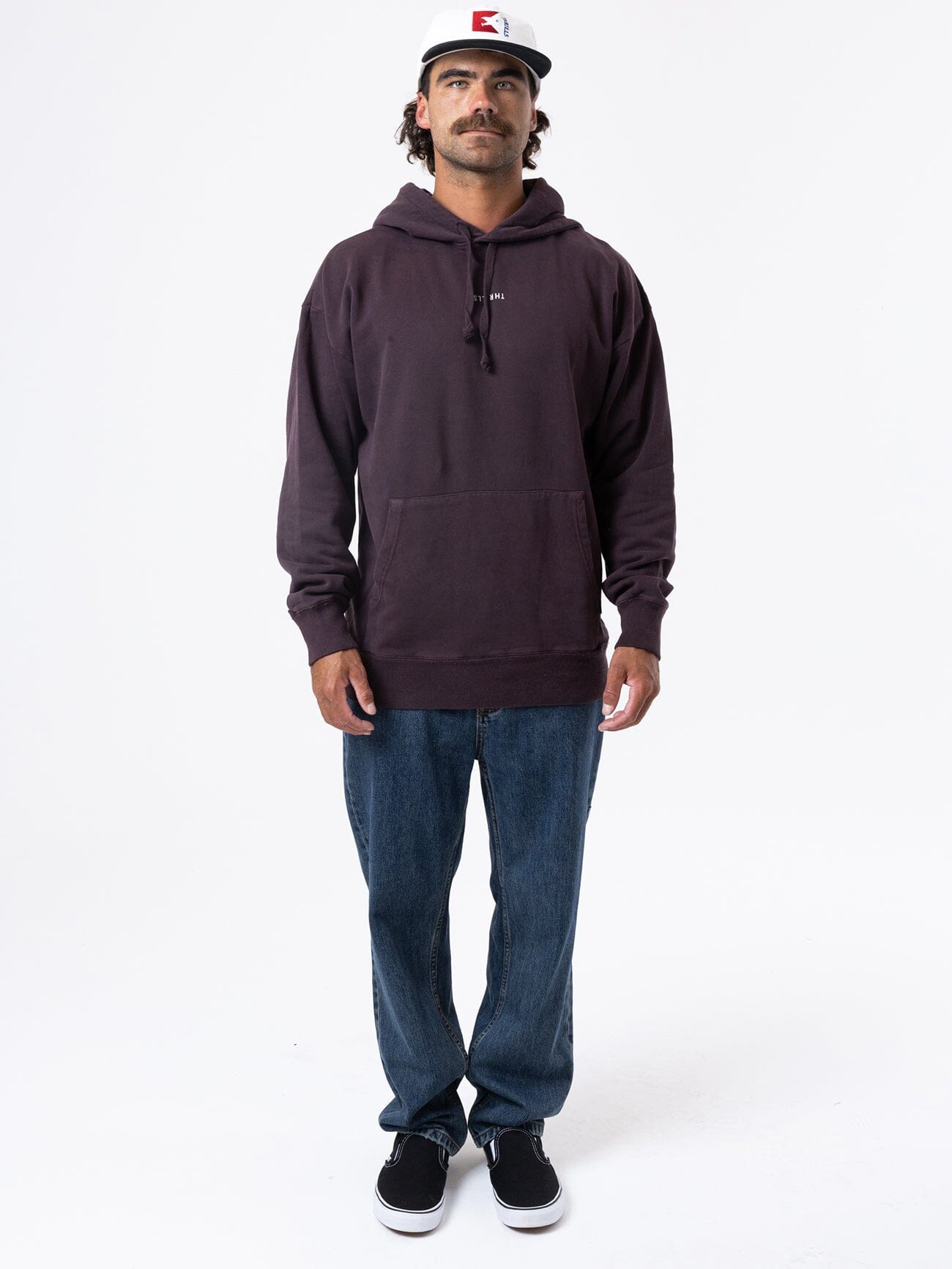 Minimal Thrills Slouch Pull On Hood - Deep Plum