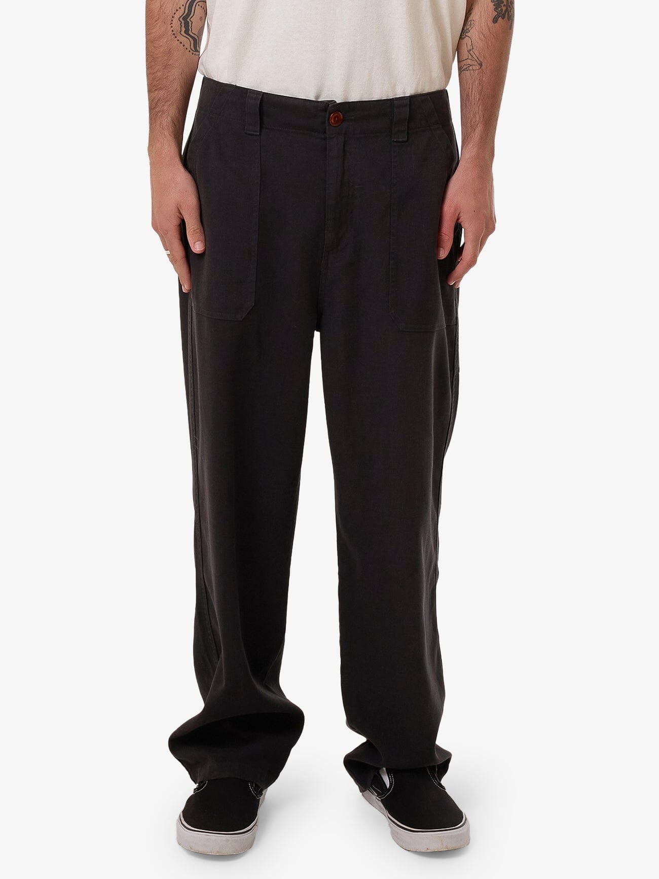 Hemp Thrills Slacker Utility Pant - Black