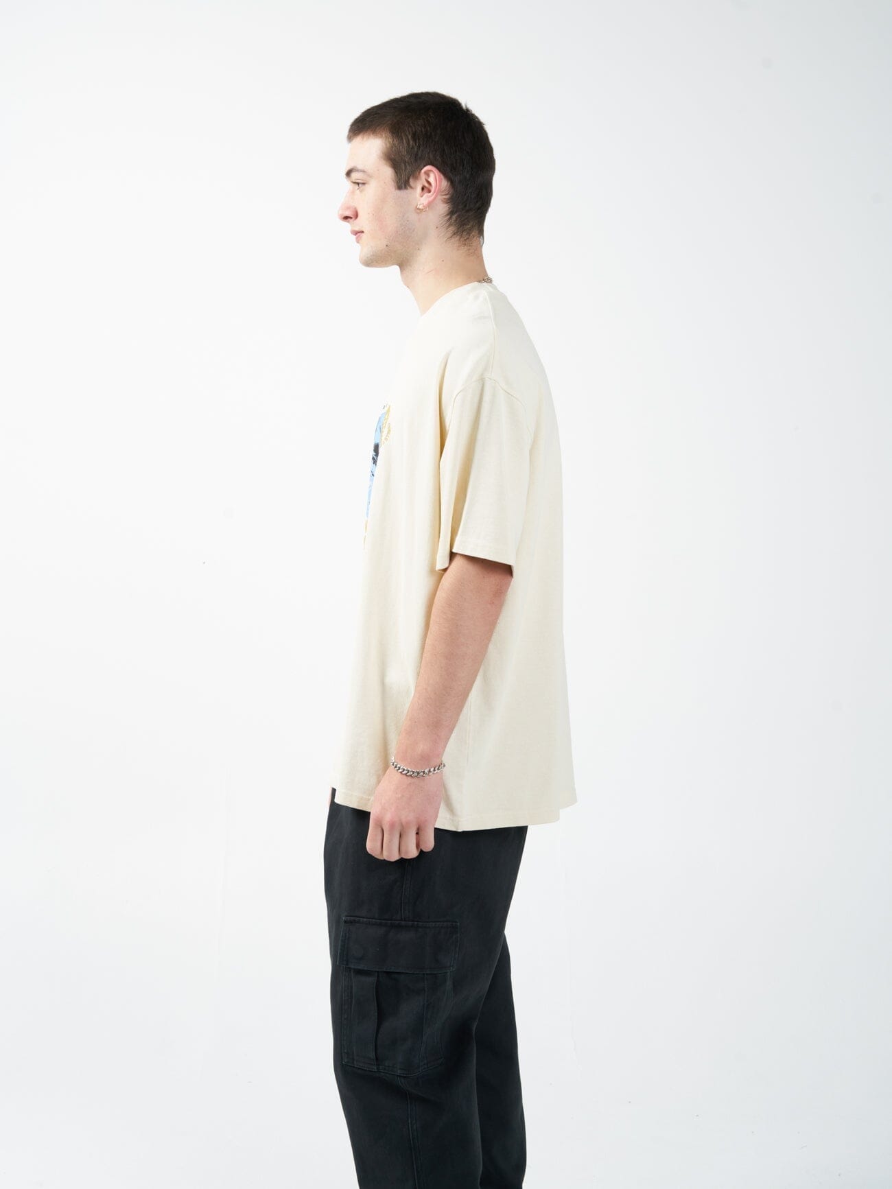 Windows On Reality Oversized Fit Tee - Natural