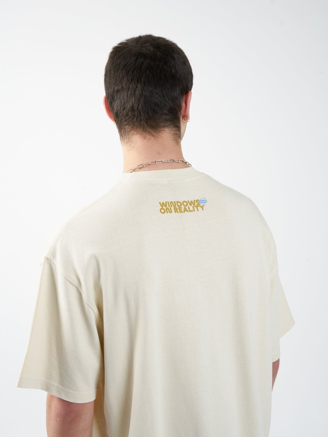 Windows On Reality Oversized Fit Tee - Natural