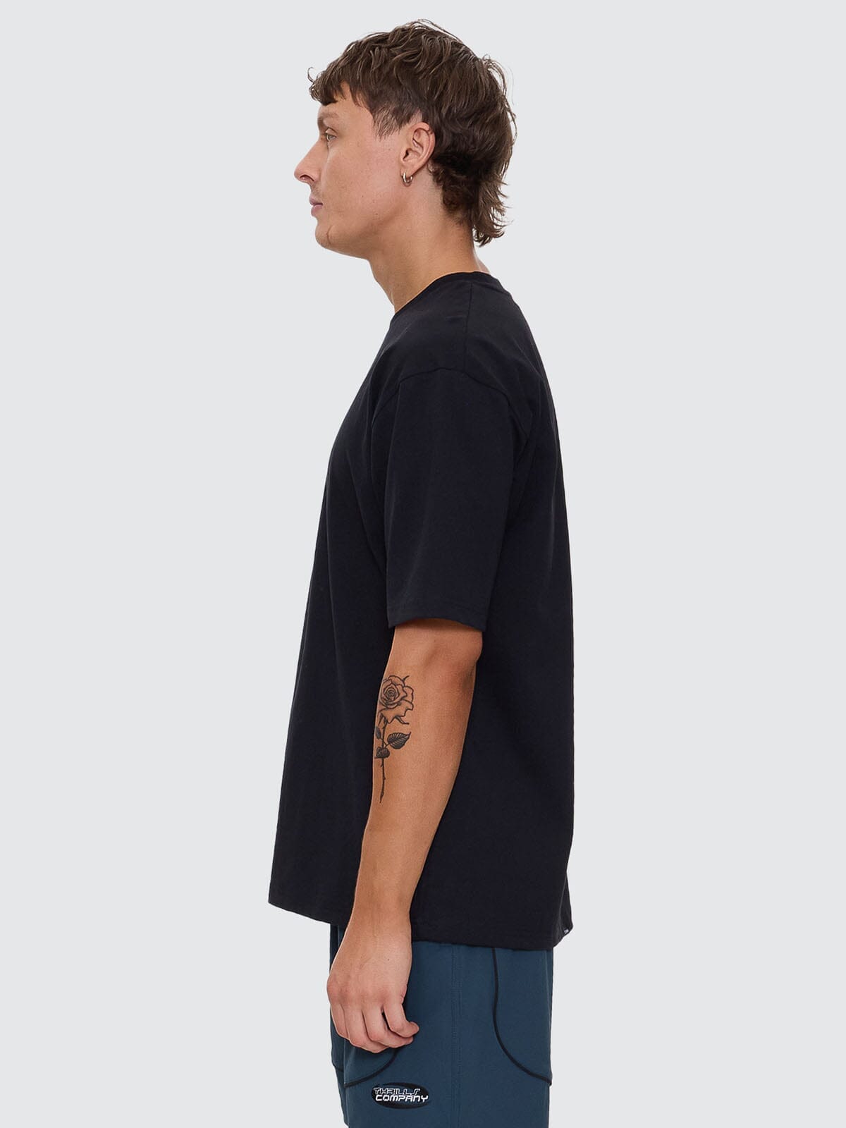 Thrills Military Oversize Fit Tee - Black
