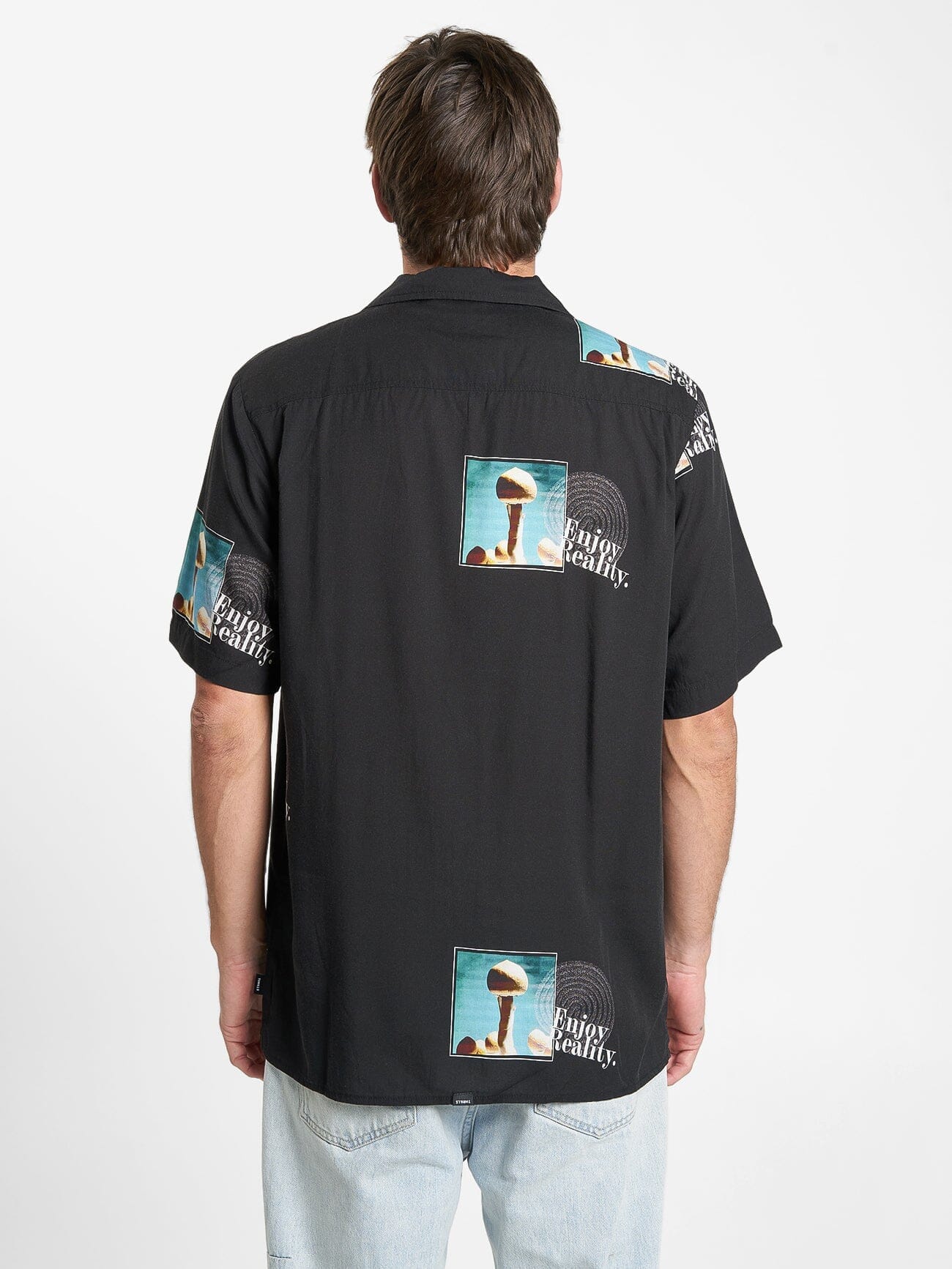 Enjoy Reality Bowling Shirt - Black