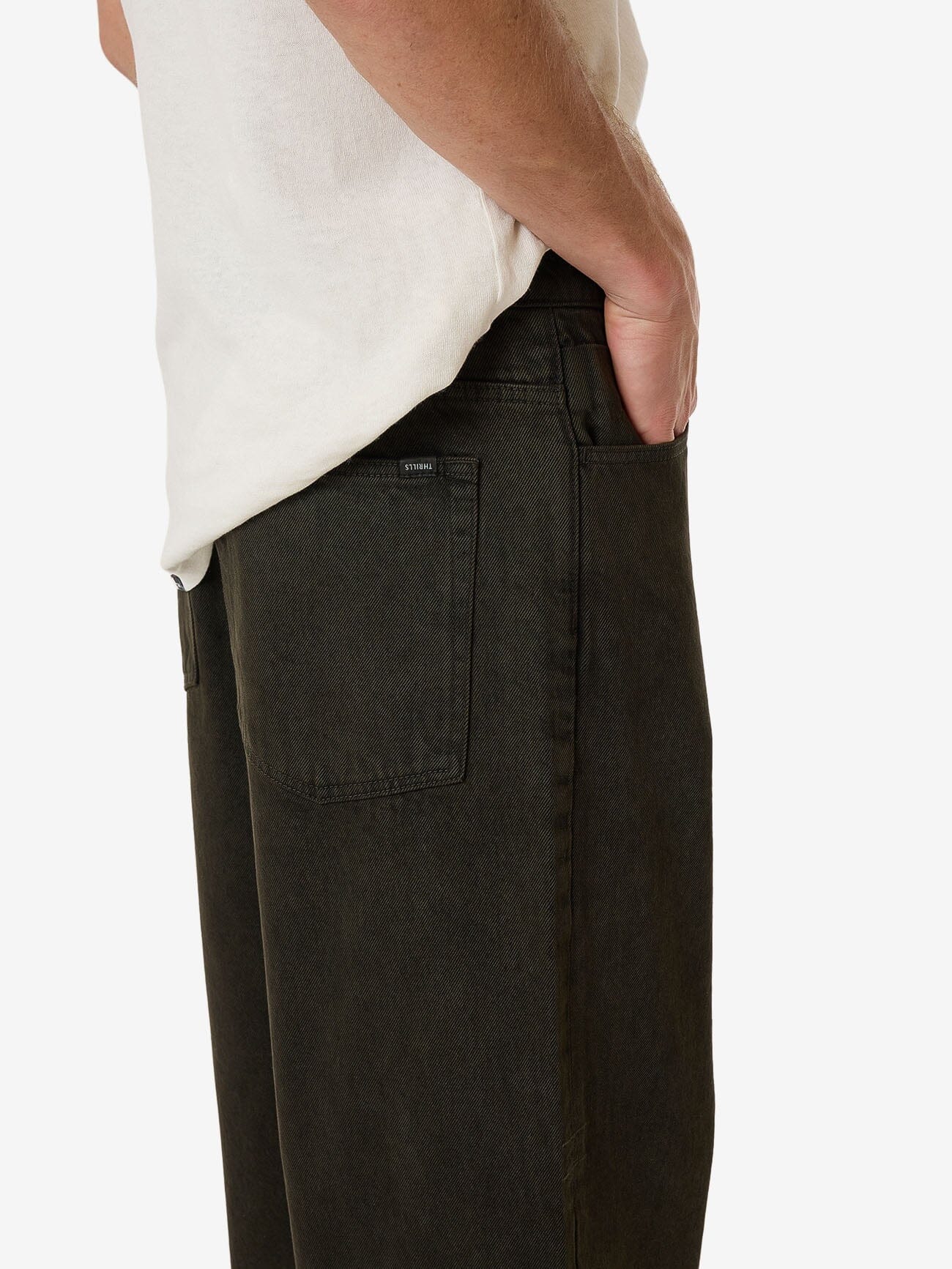 Biggest Slacker Big Baggy Denim Jean - Dark Canteen