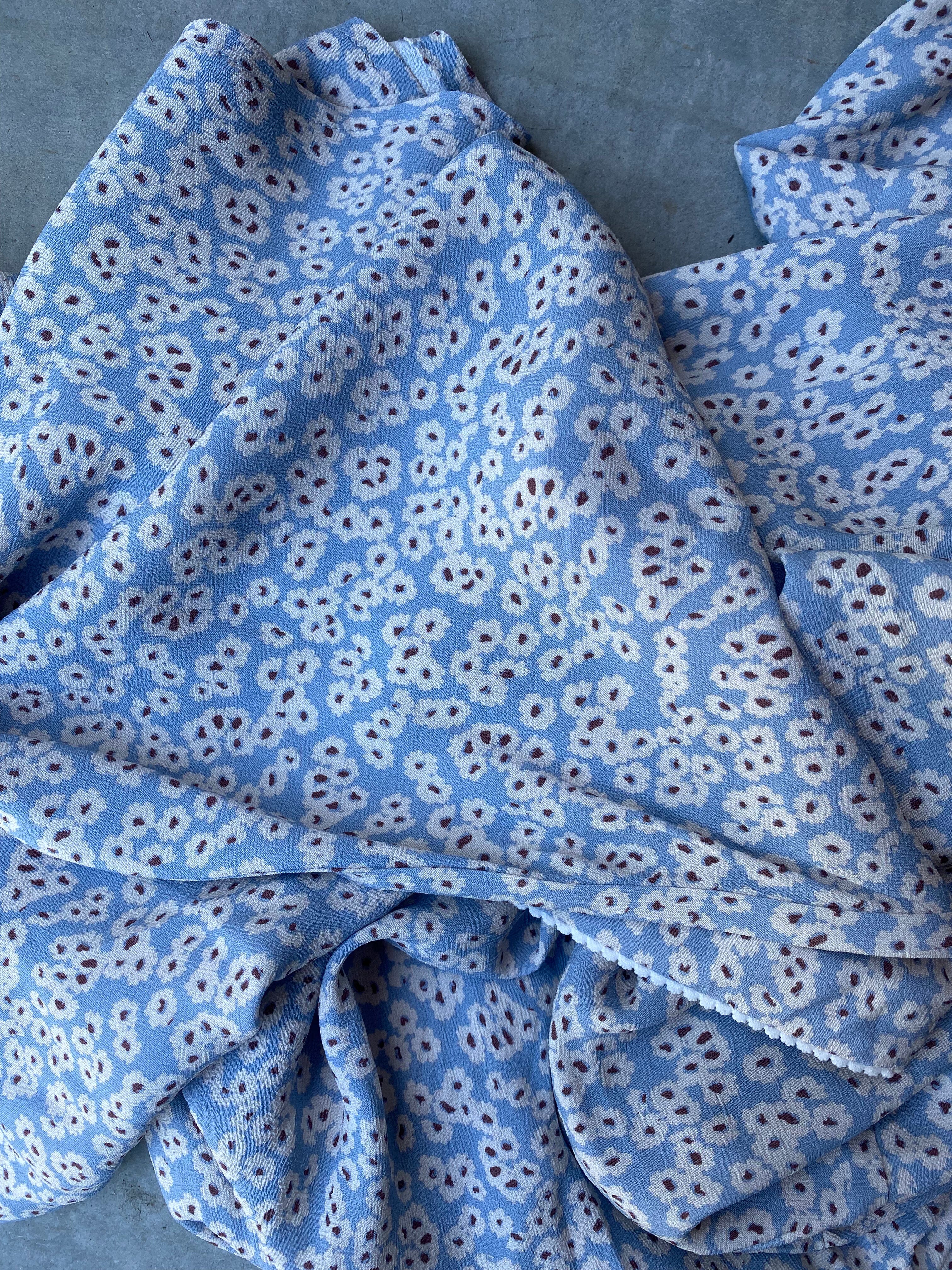 Mallory Mini Bias Skirt - Steel Blue