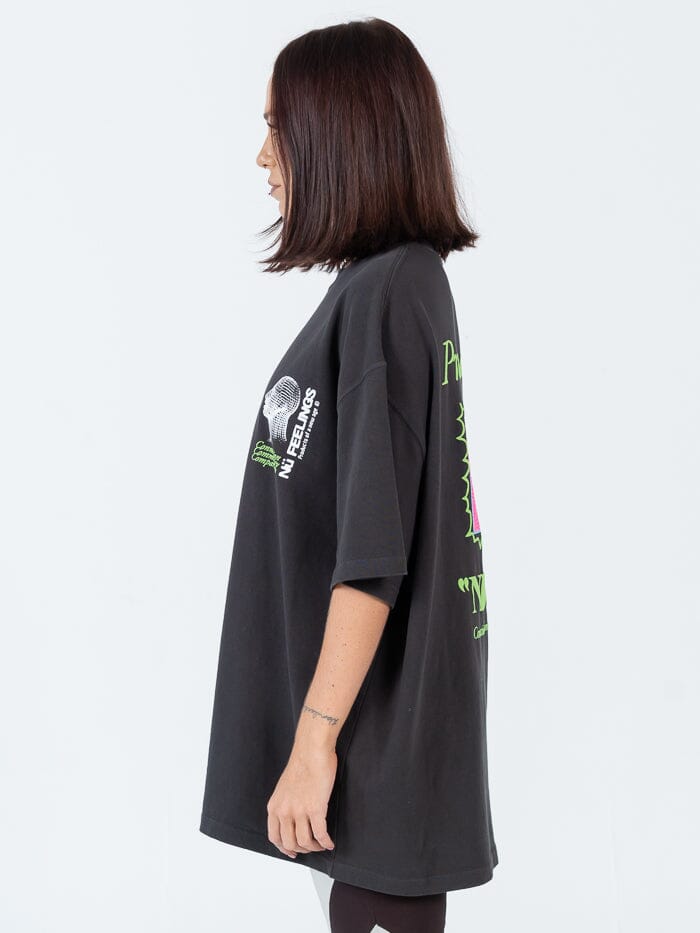 New Age Oversize Heavyweight Tee - Vintage Black Overdye