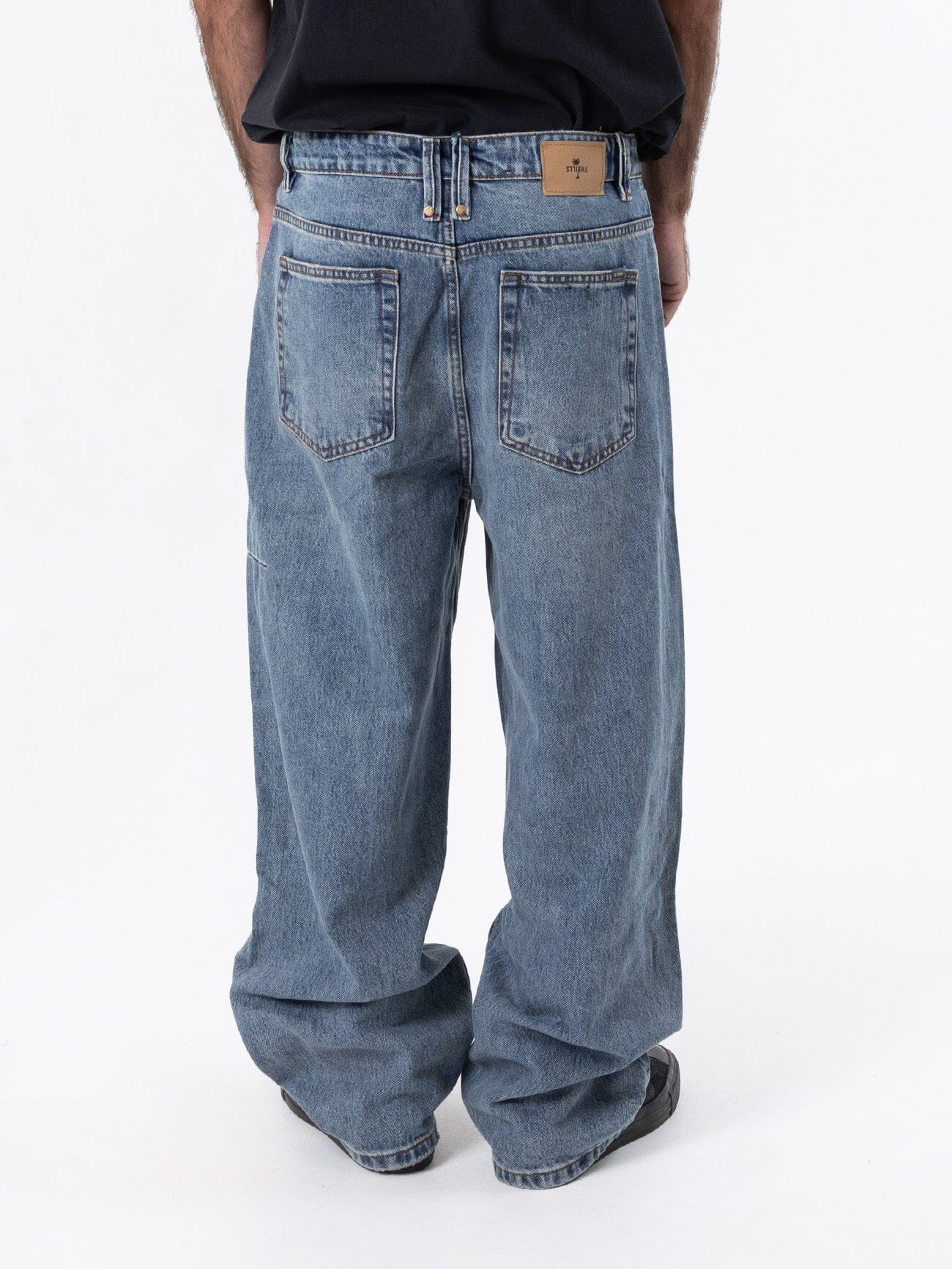 Biggest Slacker Big Baggy Denim Jean - Dirty Weathered Blue