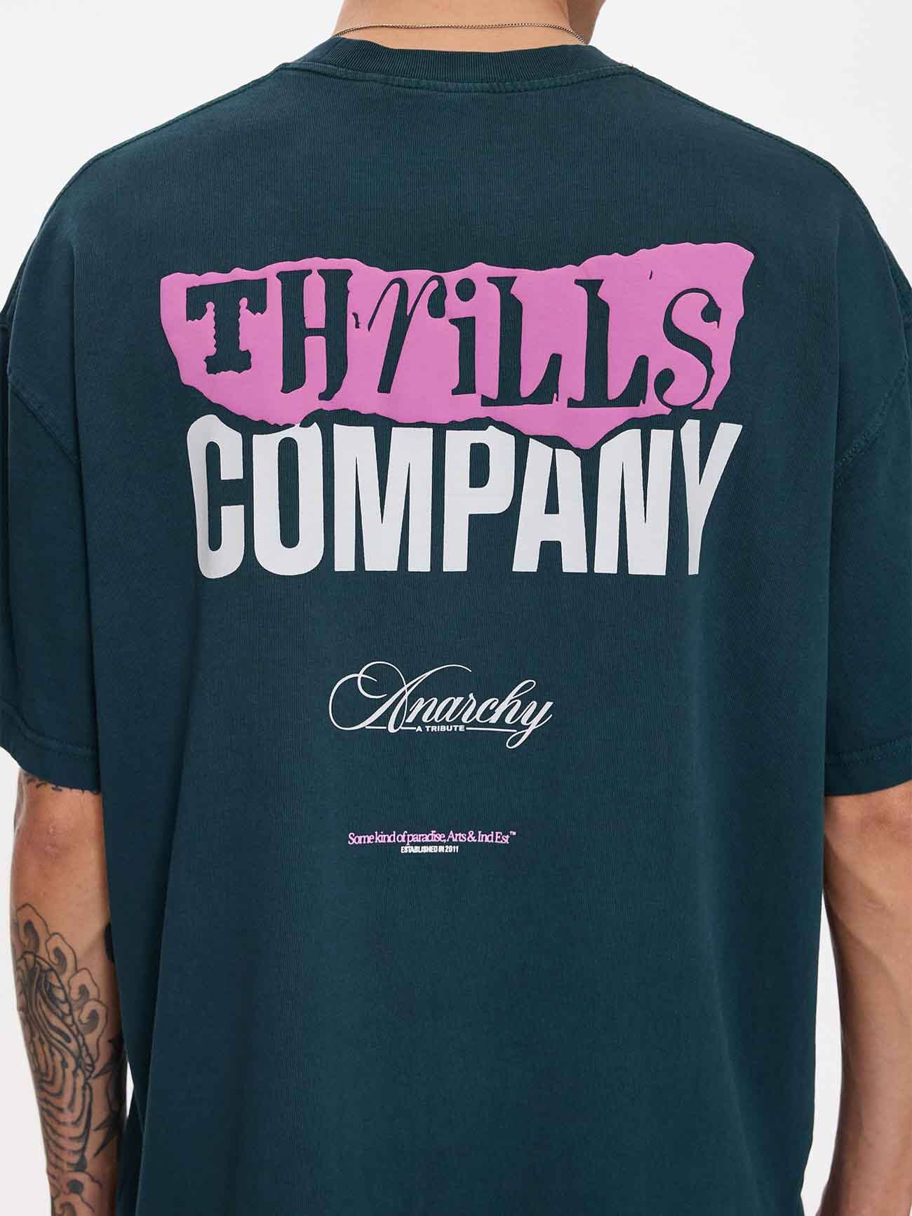 Total Anarchy Box Fit Cropped Tee - Deep Teal