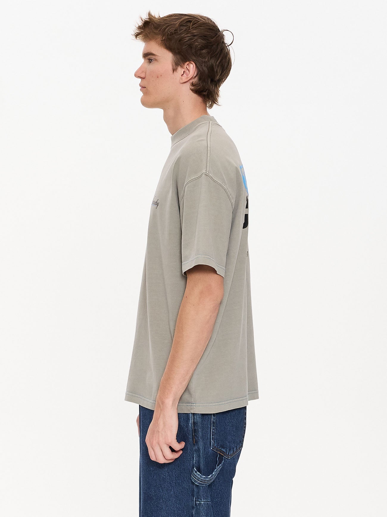 Total Anarchy Box Fit Oversize Short Tee - Fog