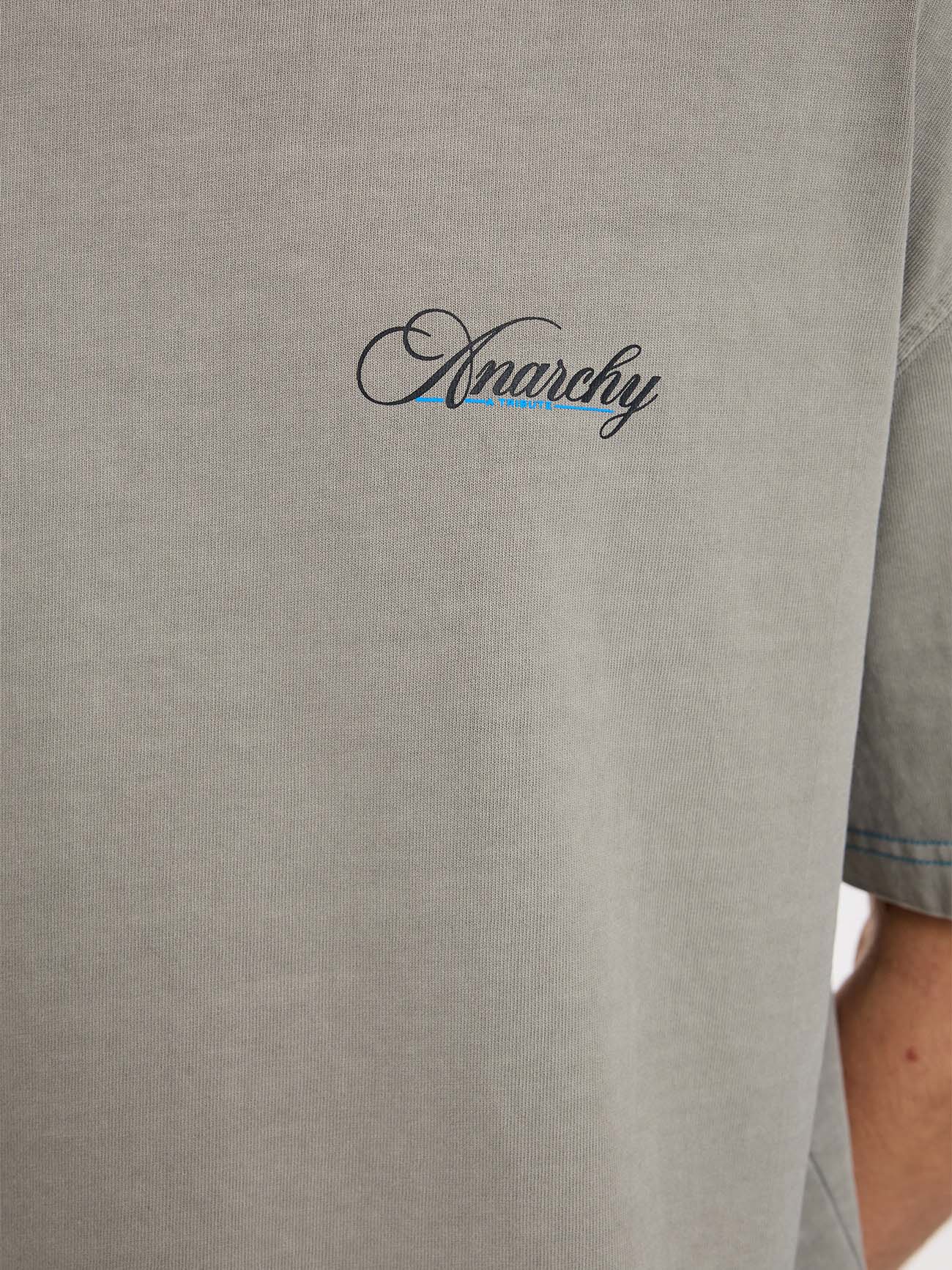 Total Anarchy Box Fit Oversize Short Tee - Fog