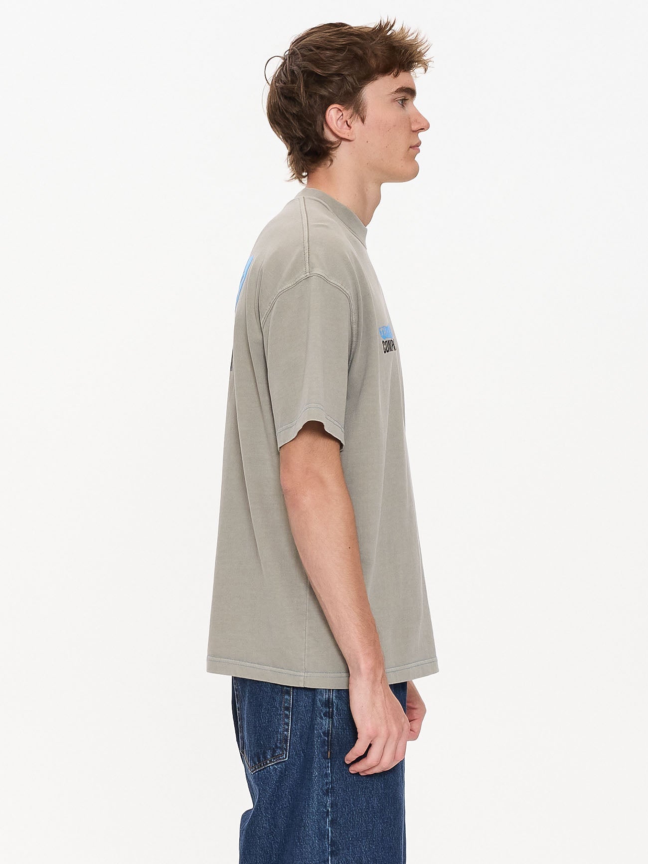 Total Anarchy Box Fit Oversize Short Tee - Fog