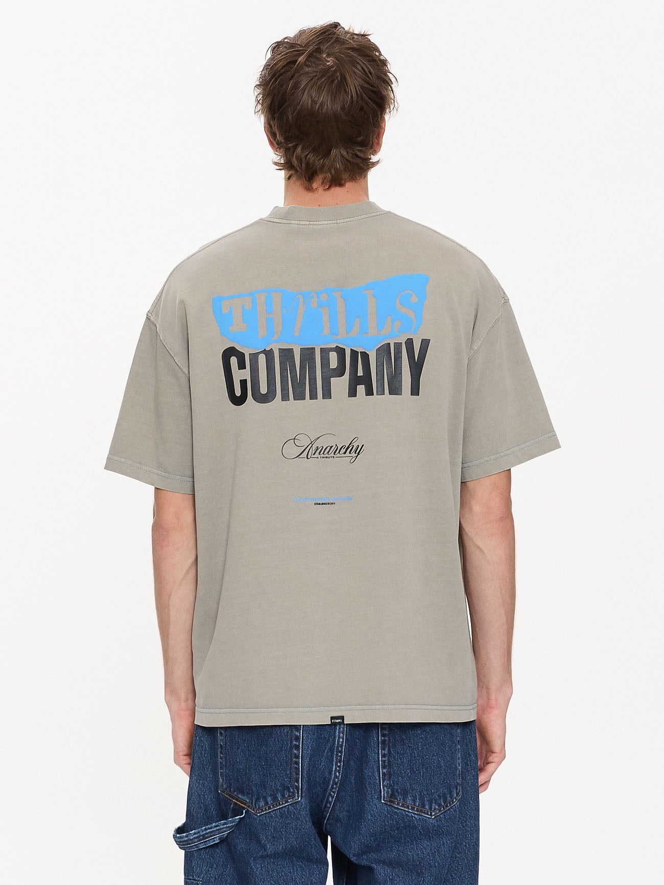 Total Anarchy Box Fit Oversize Short Tee - Fog