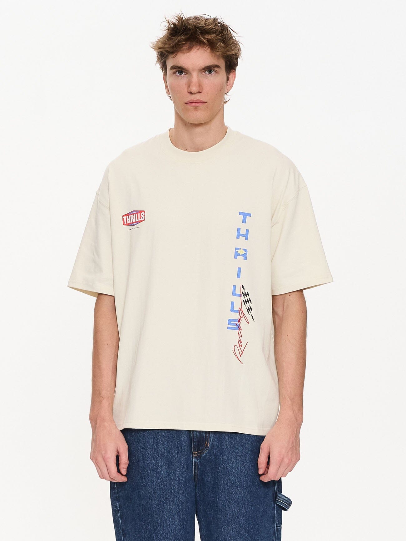Full Fury Box Fit Oversize Tee - Heritage White