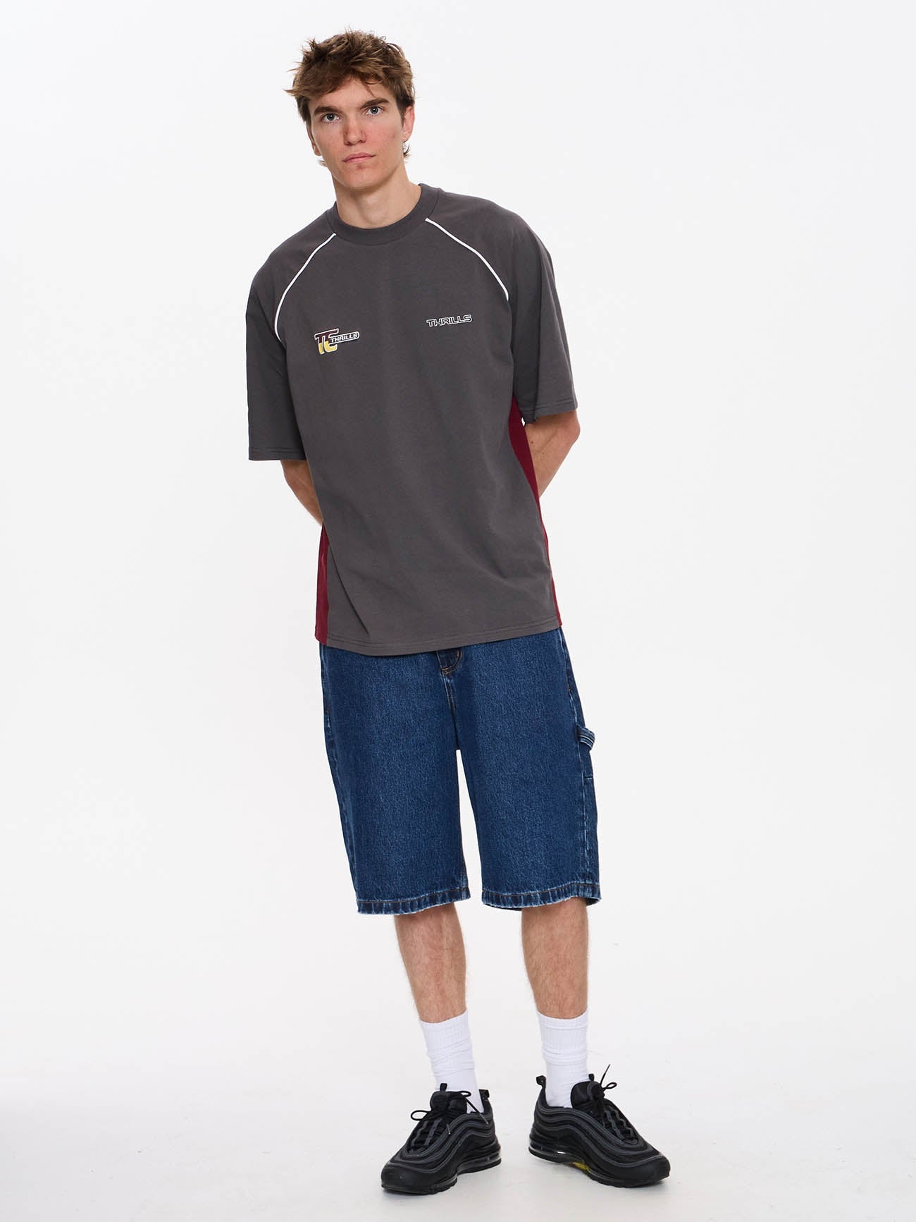 Motion Box Fit Oversize Tee - Merch Black