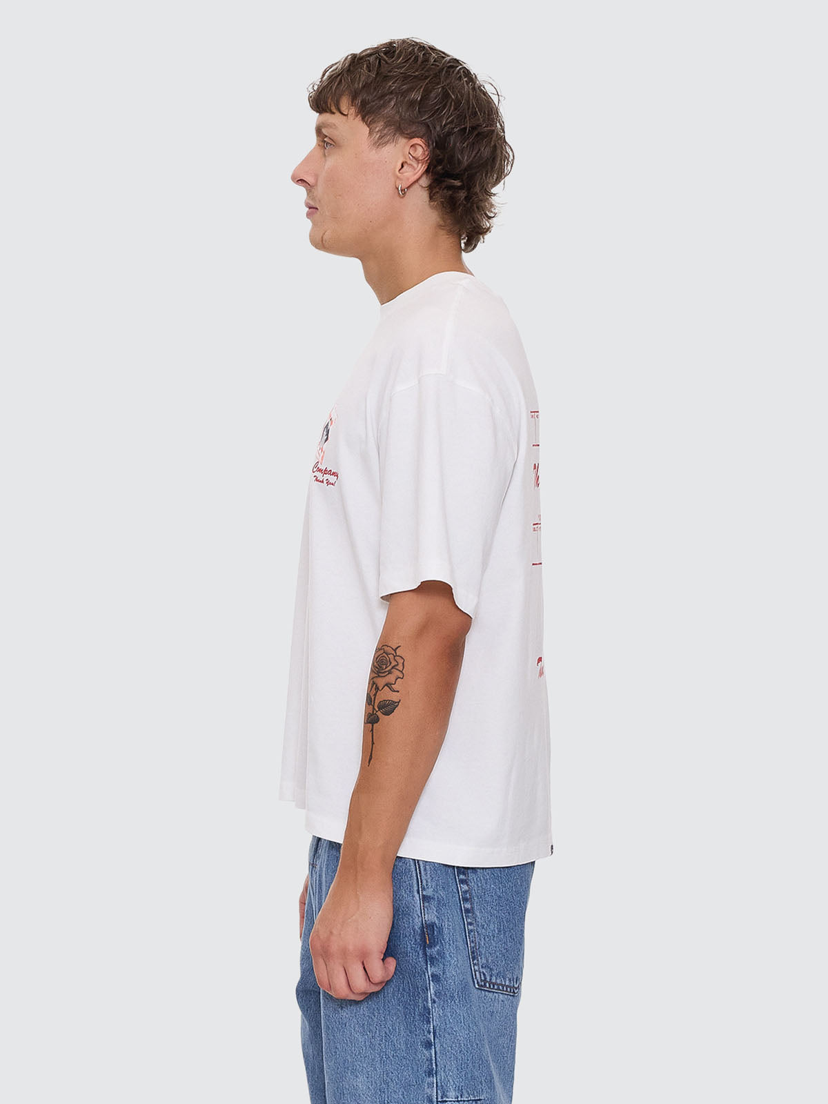 Appreciation Box Fit Cropped Tee - Dirty White