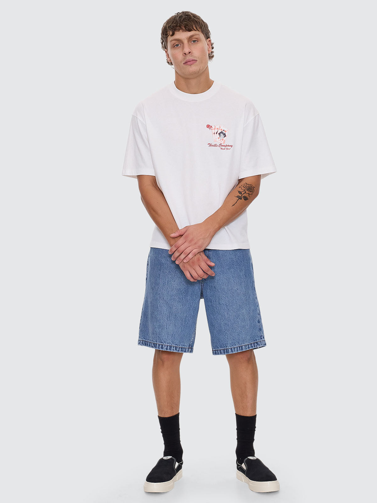 Appreciation Box Fit Cropped Tee - Dirty White
