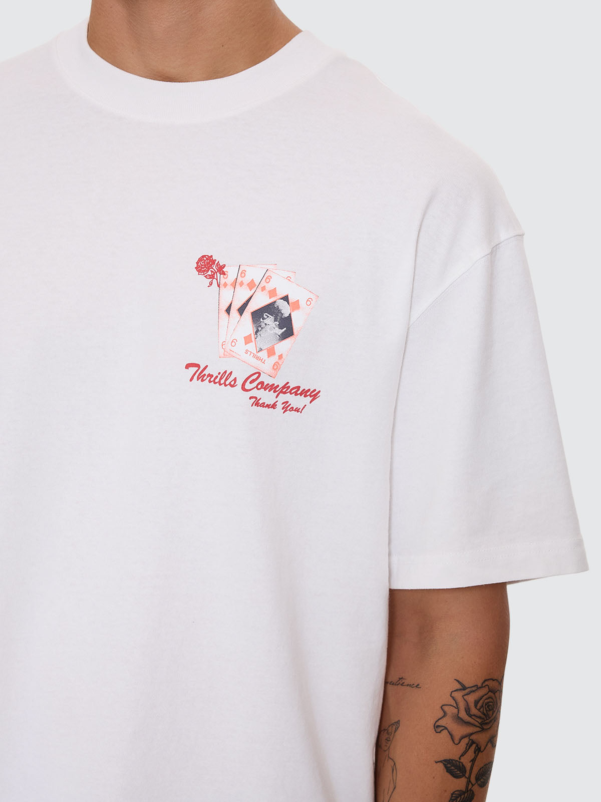 Appreciation Box Fit Cropped Tee - Dirty White