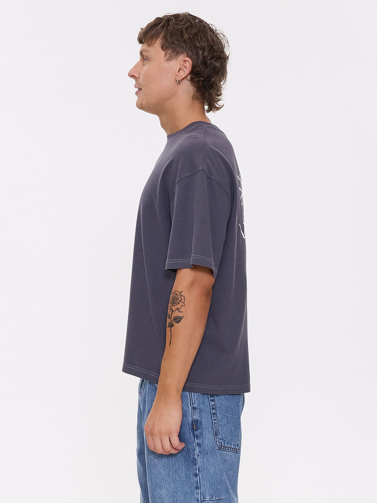 Pure Delusion Box Fit Cropped Tee - Ebony