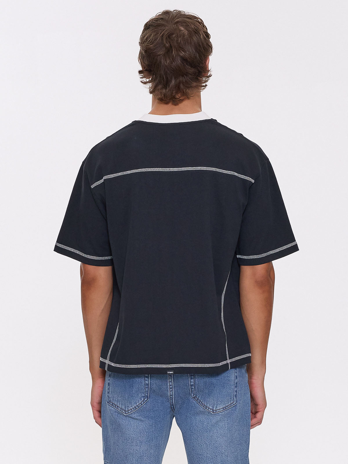Consequence Box Fit Cropped Tee - Washed Black