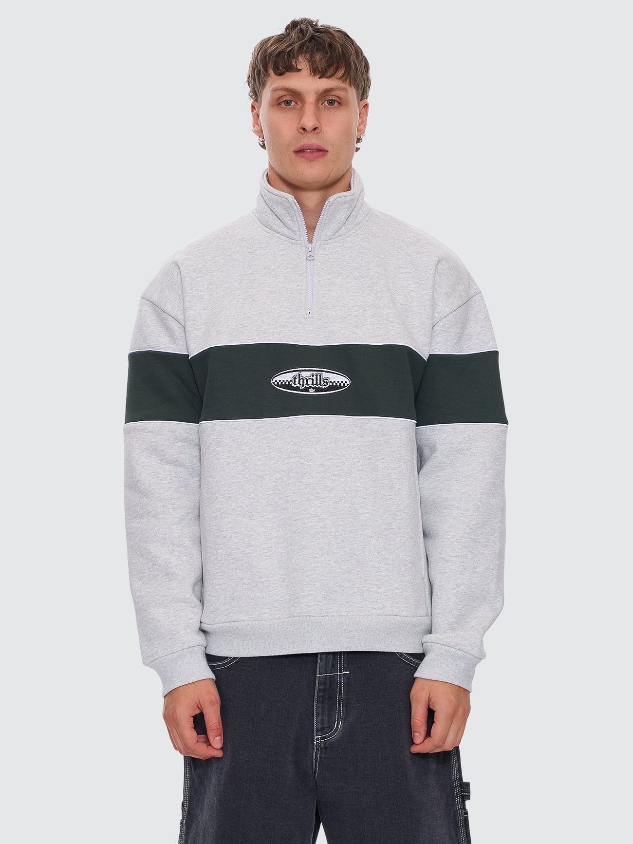 Lifted Spirits Quarter Zip Fleece - Snow Marle