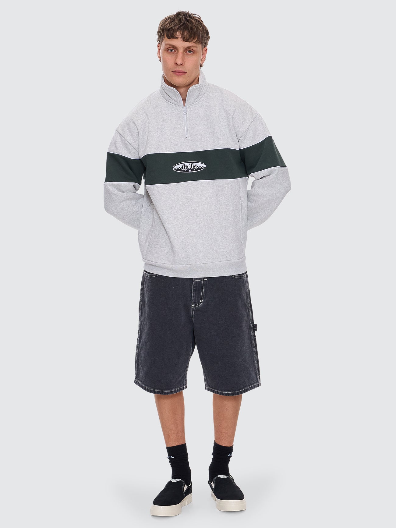 Lifted Spirits Quarter Zip Fleece - Snow Marle