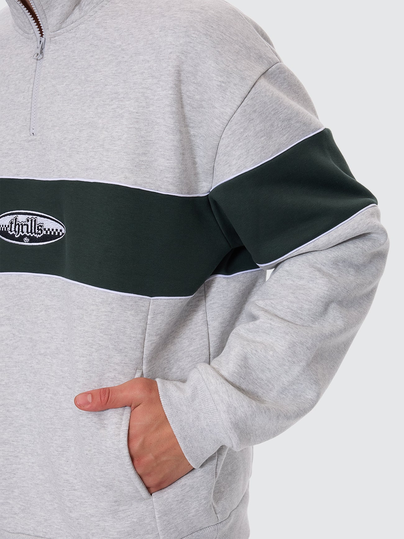 Lifted Spirits Quarter Zip Fleece - Snow Marle