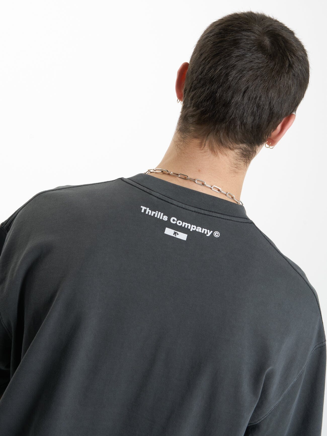 Stand Firm Box Fit Oversize Tee - Merch Black