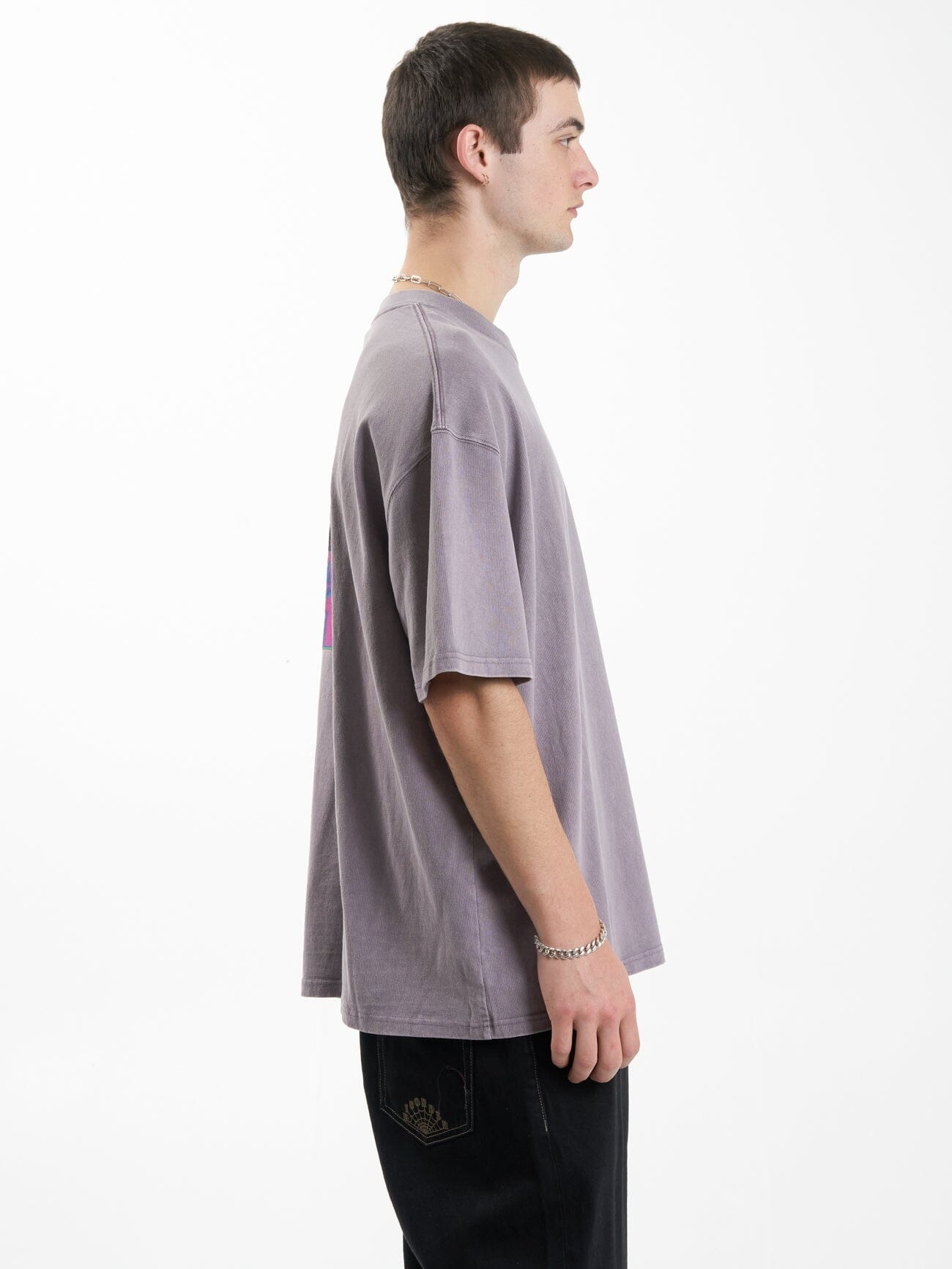 Vibrations Box Fit Oversize Tee - Mineral Gray