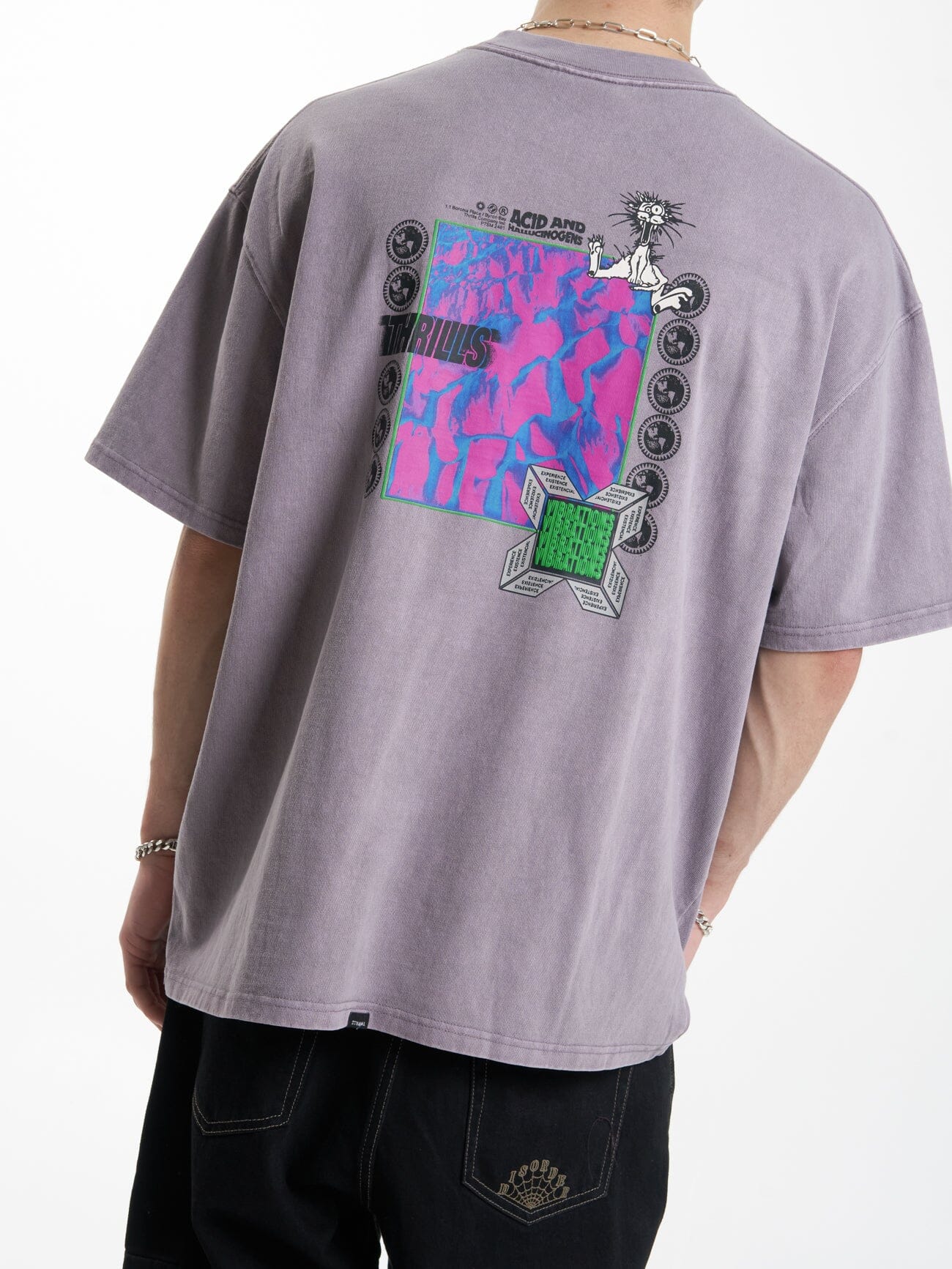 Vibrations Box Fit Oversize Tee - Mineral Gray