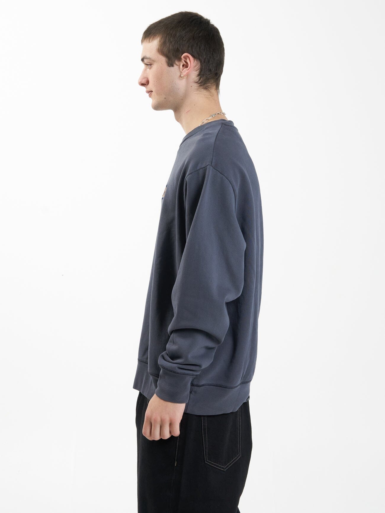 Hell Raising Bronco Oversize Crew - Slate