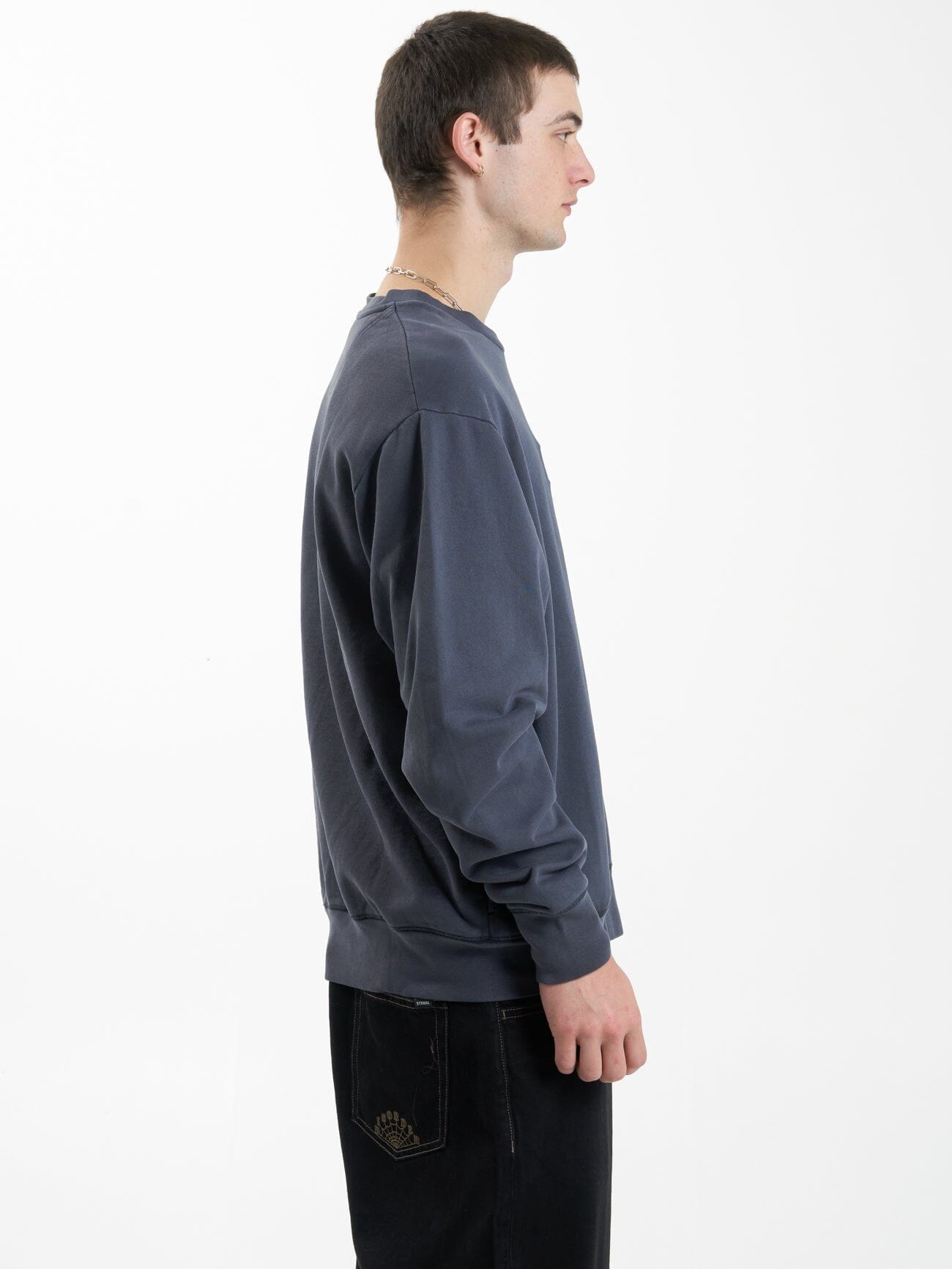 Hell Raising Bronco Oversize Crew - Slate