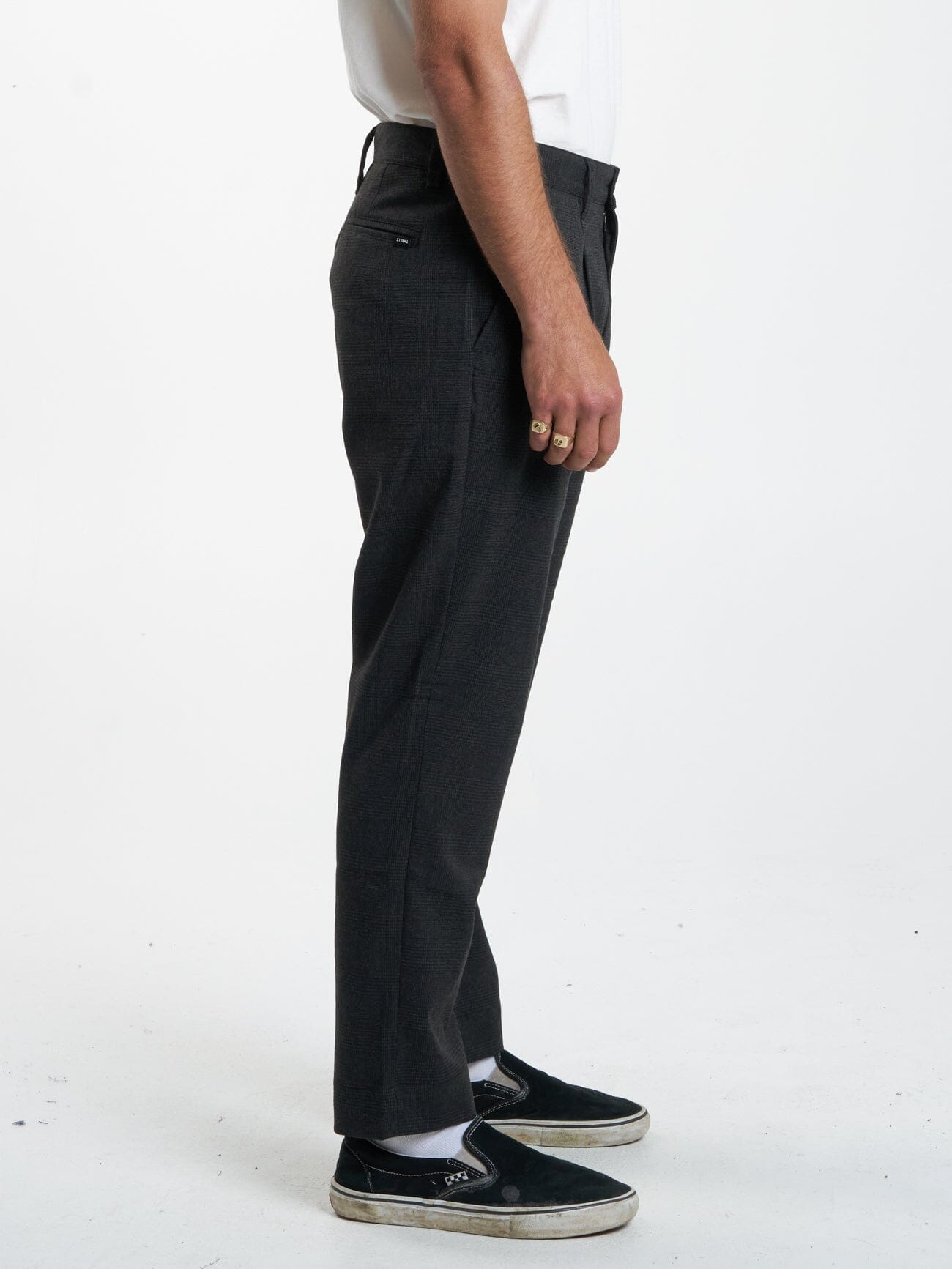 Jacob Plaid Pant - Black