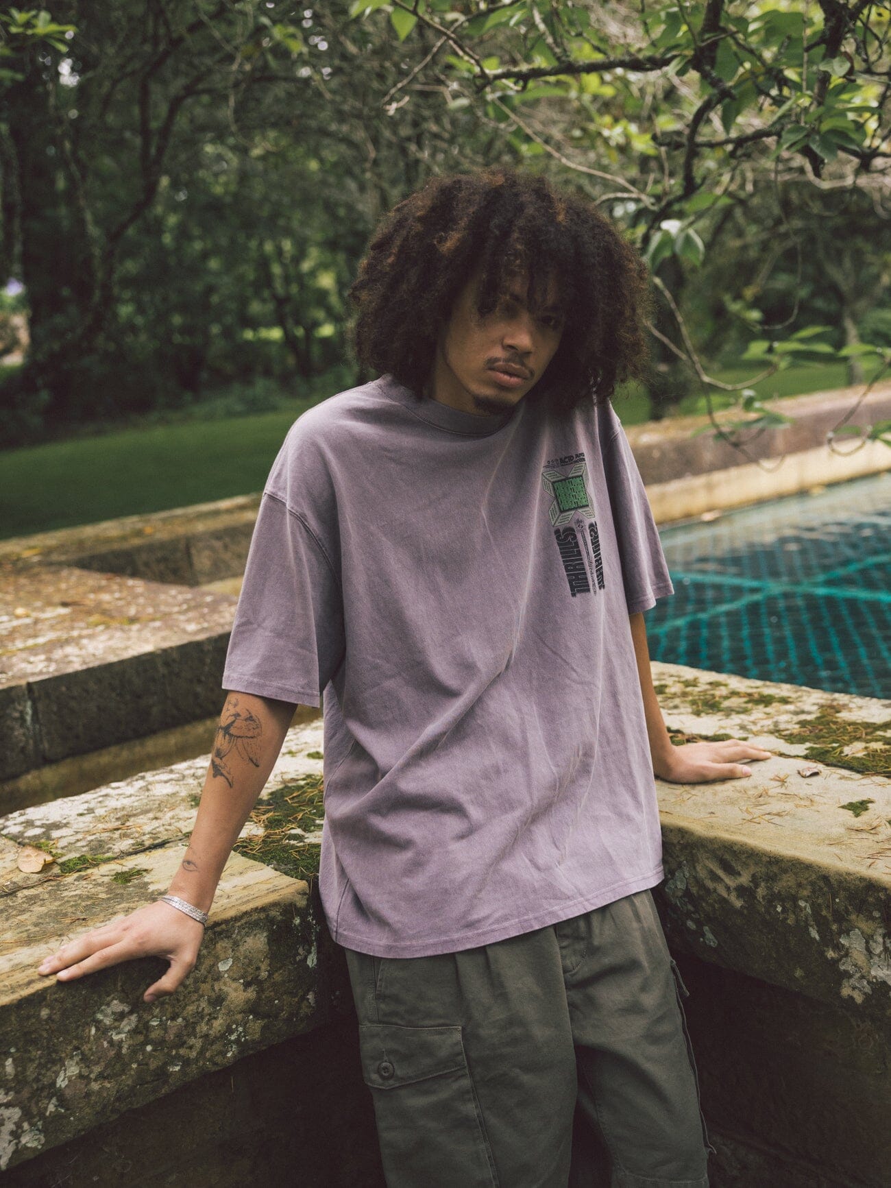 Vibrations Box Fit Oversize Tee - Mineral Gray