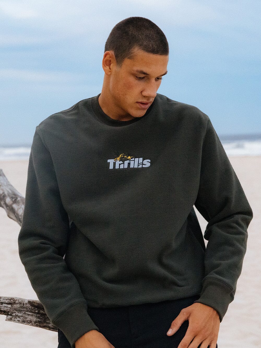 Thrills Warm Down Polar Fleece Java