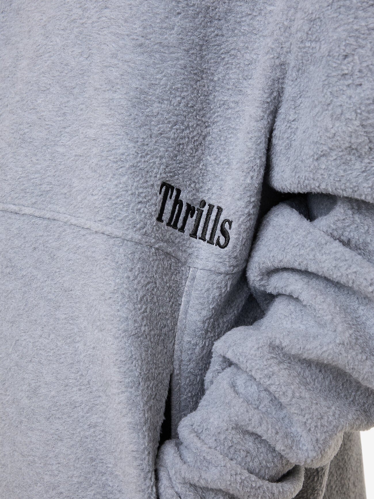 On The Range Quarter Zip Polar Fleece - White Marle XS