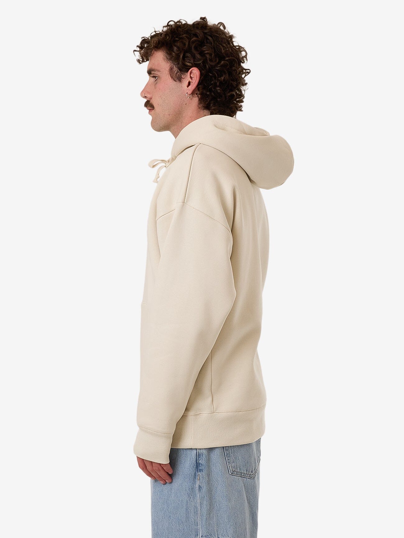 Locked In Slouch Pull On Hood - Heritage White XS