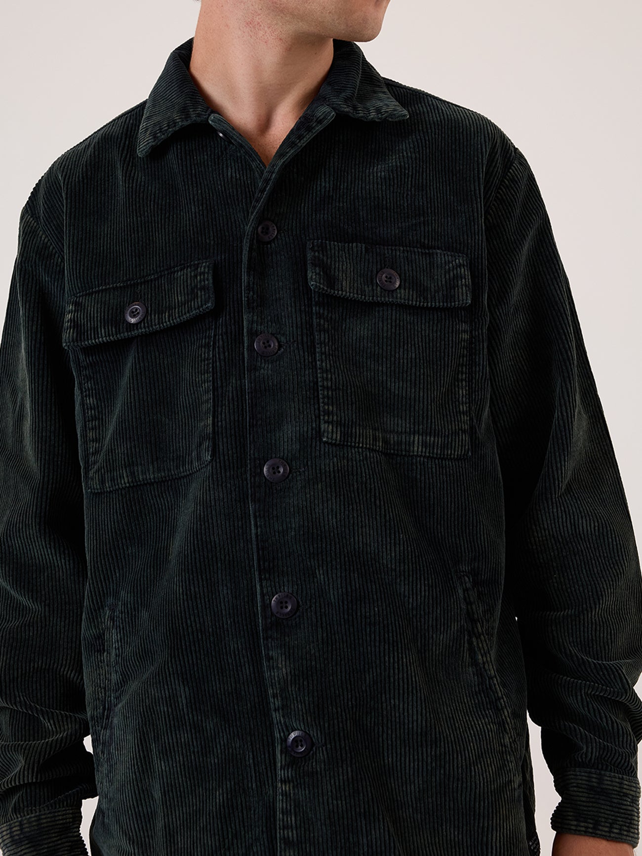 Thrills Reality Long Overshirt - Black - Turkish Coffee