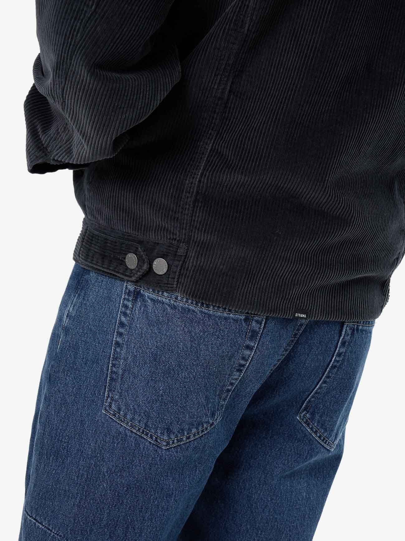 Oversized Sherpa Wanderer Denim Jacket - Asphalt Grey XS