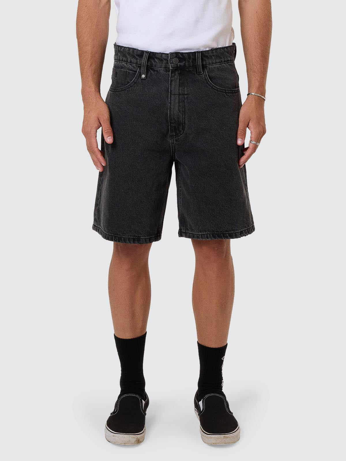 Slacker Denim Short - Ash Black 26