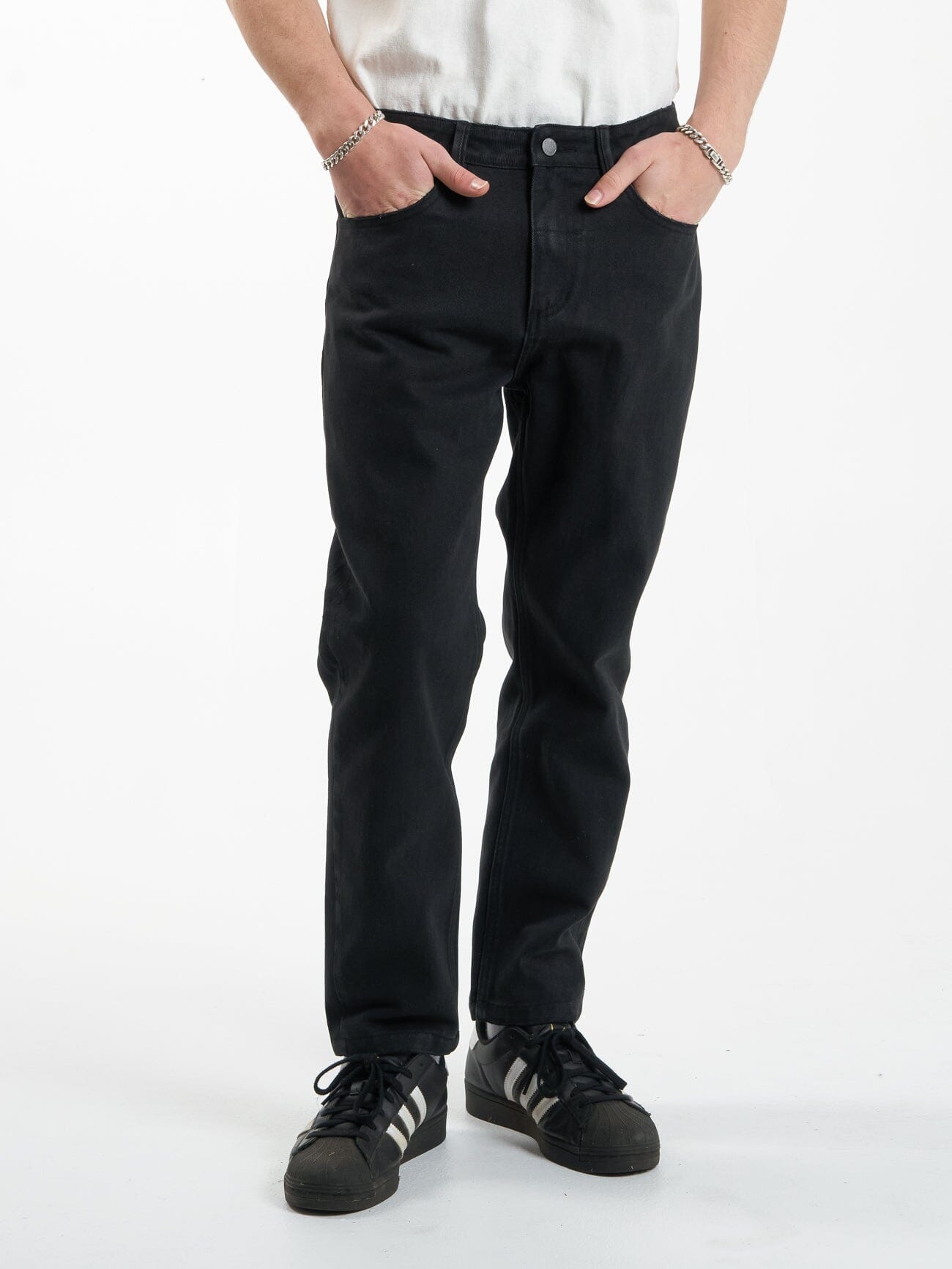 Chopped Straight Cropped Denim Jean - Dusk Black