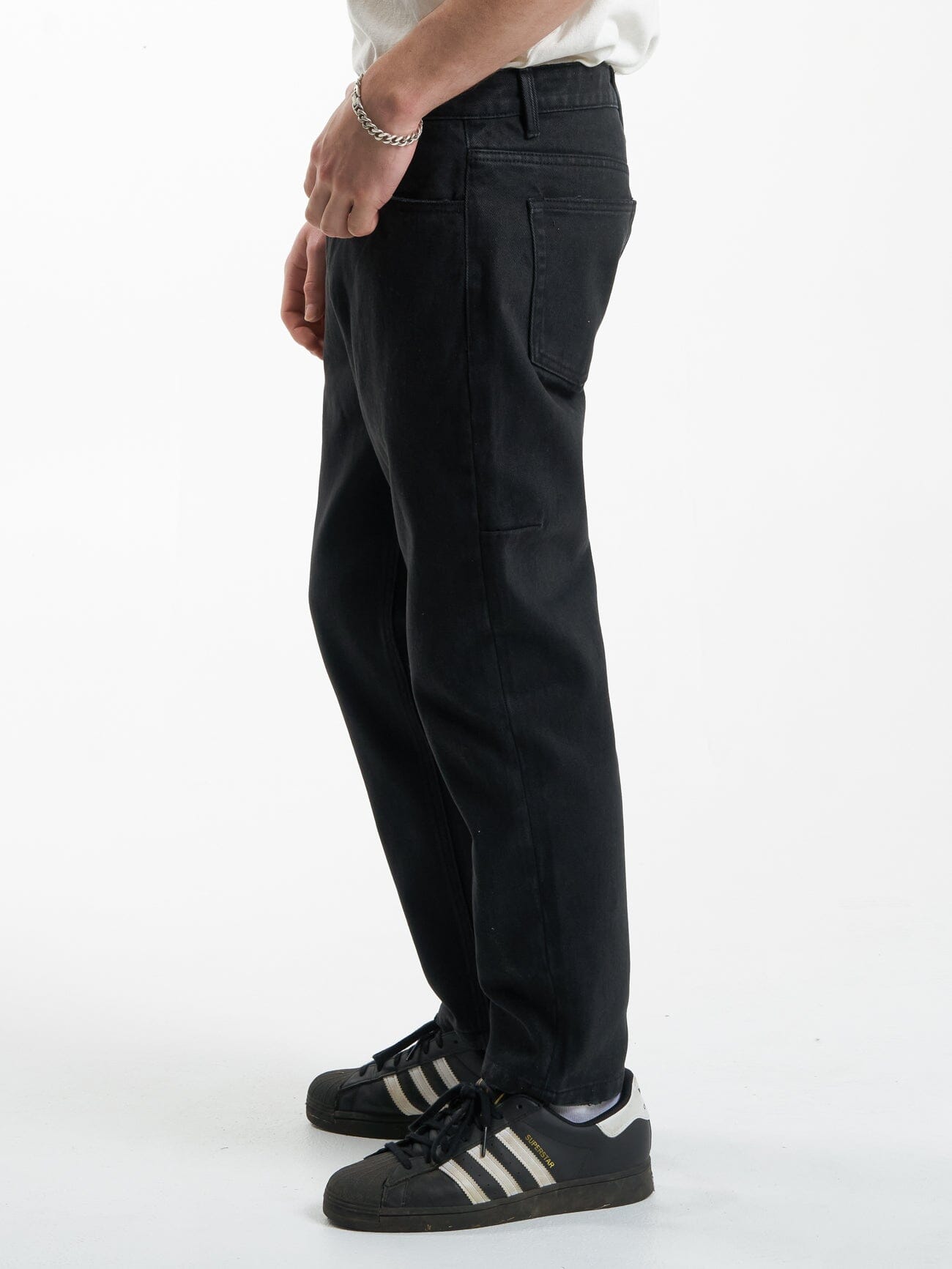 Chopped Straight Cropped Denim Jean - Dusk Black