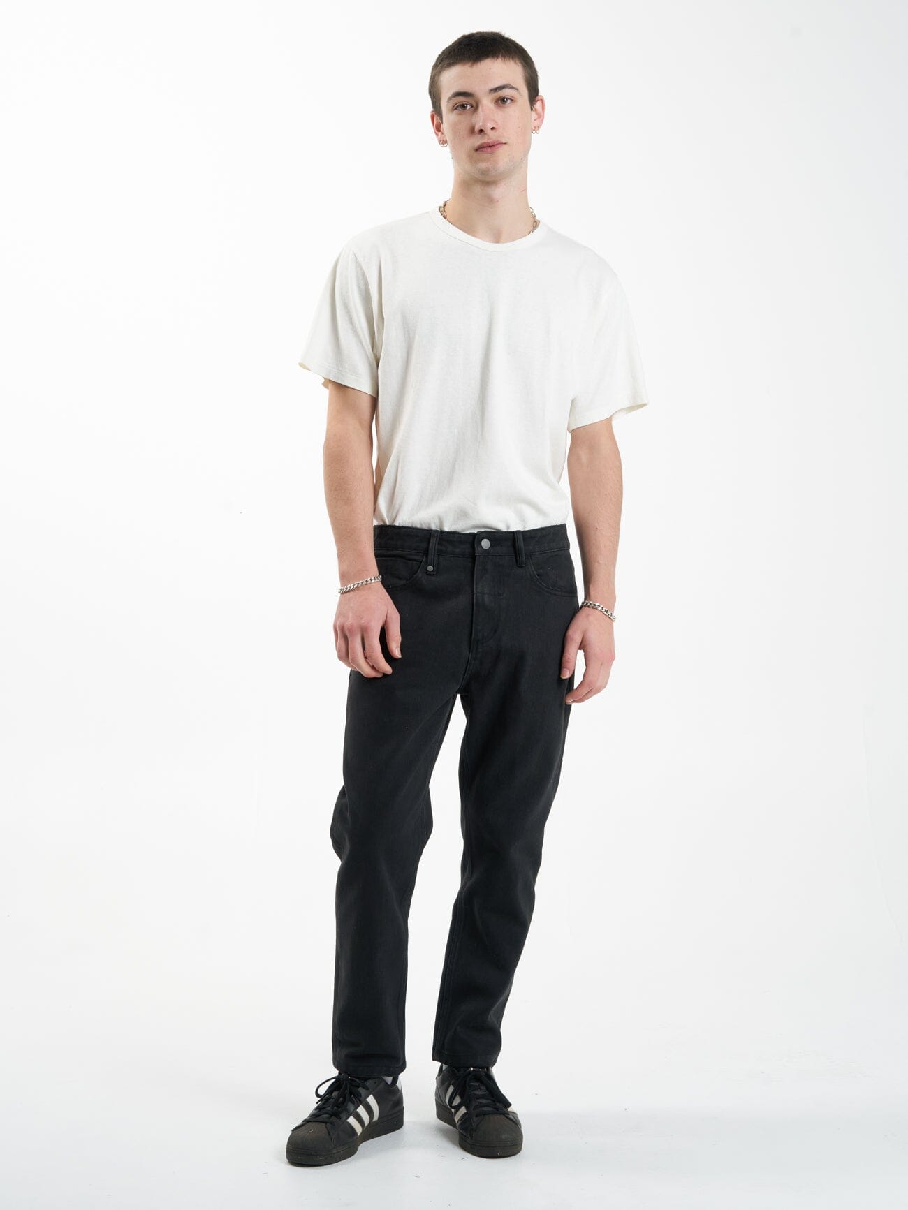Chopped Straight Cropped Denim Jean - Dusk Black