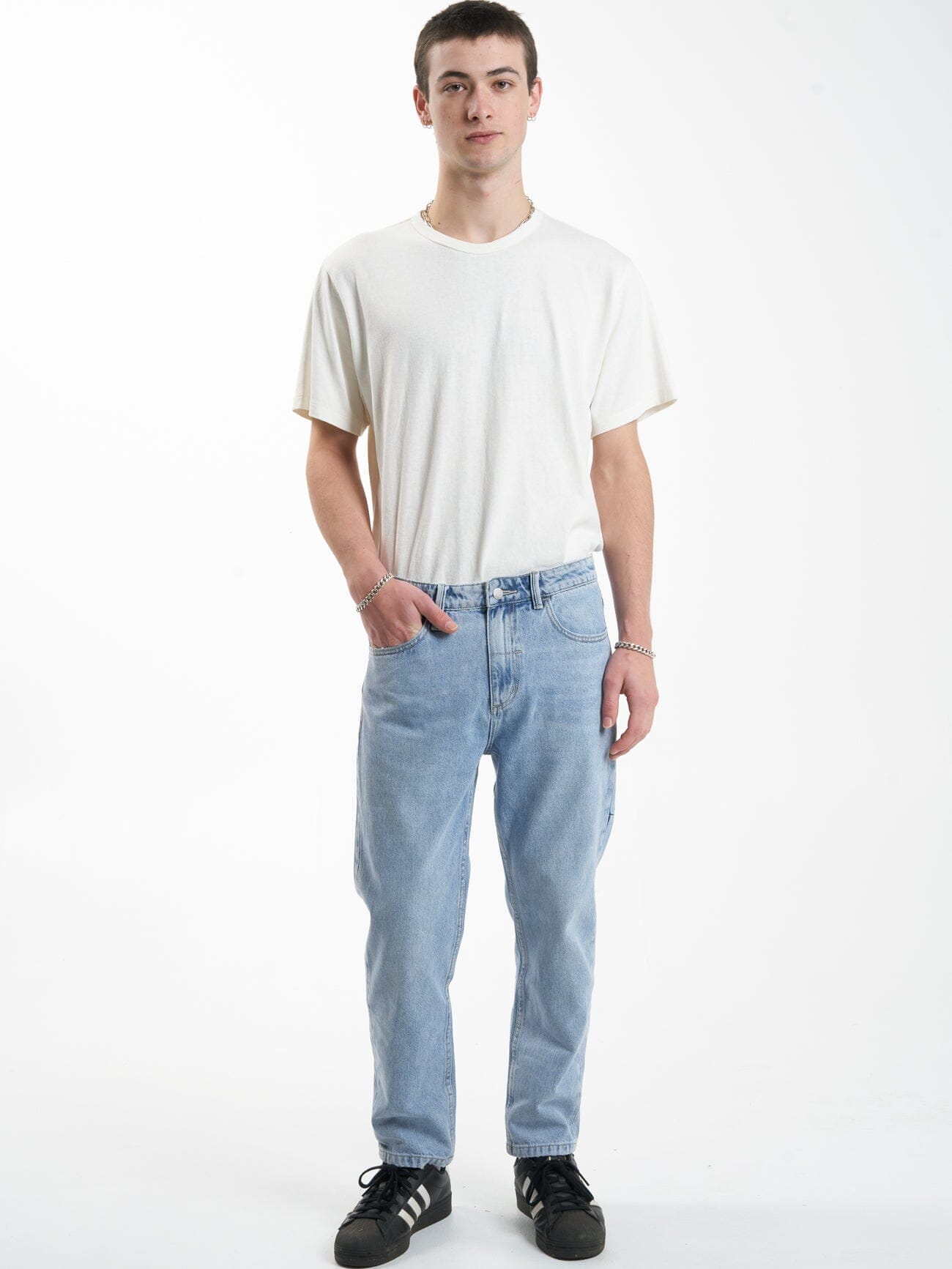 Chopped Straight Cropped Denim Jean - Endless Blue