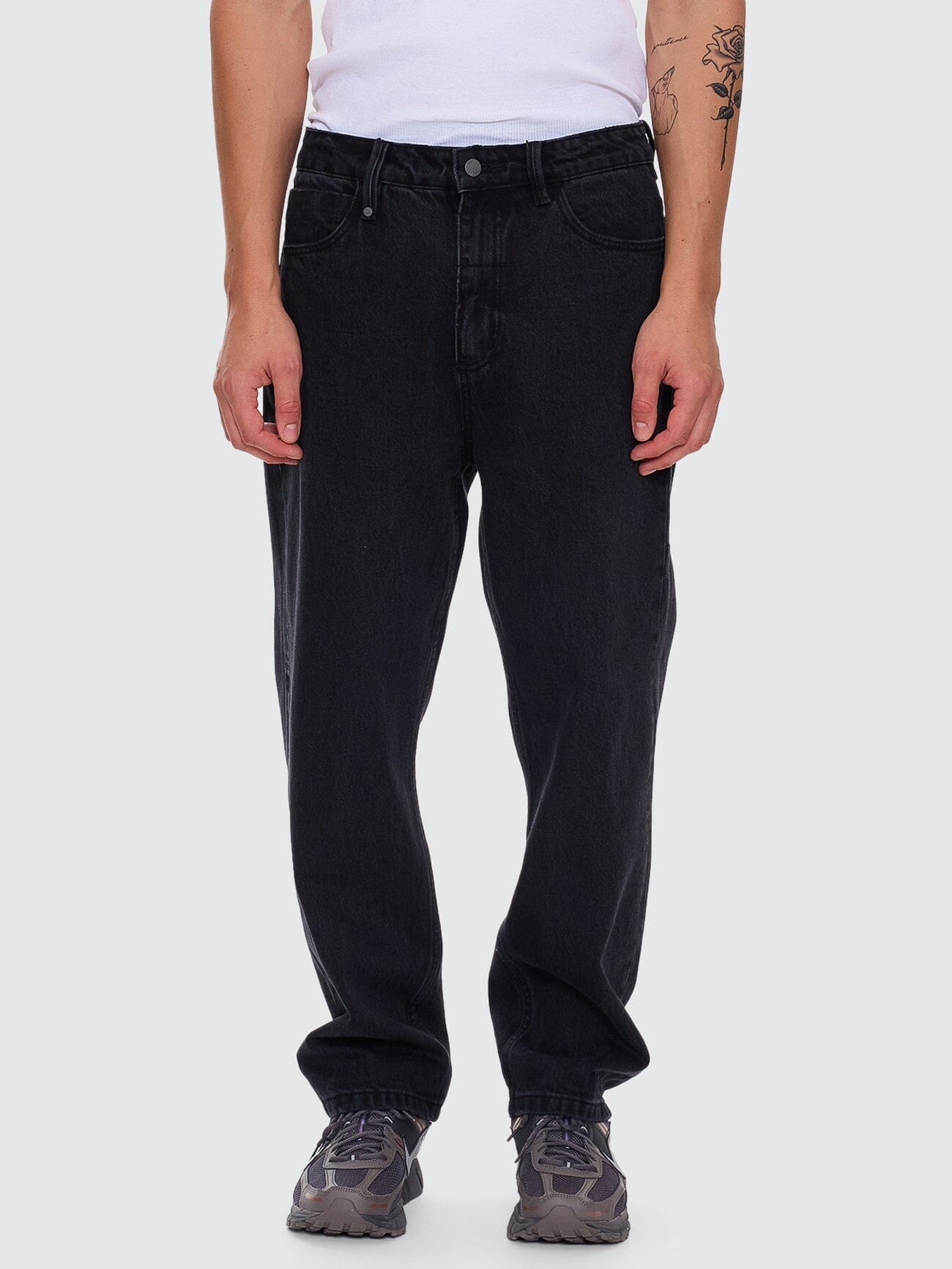 Slacker Relaxed Denim Jean - Aged Black 28