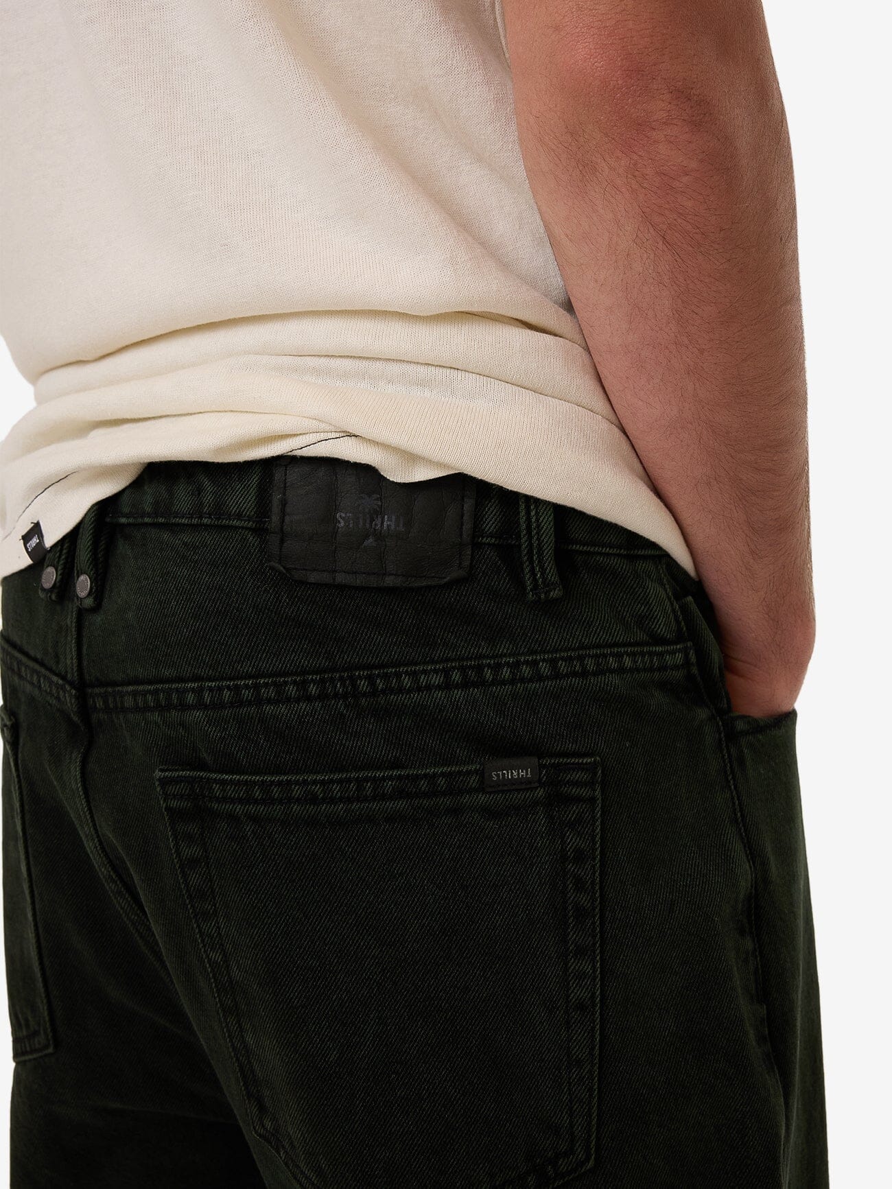 Slacker Denim Jean - Oil Green - Black 28