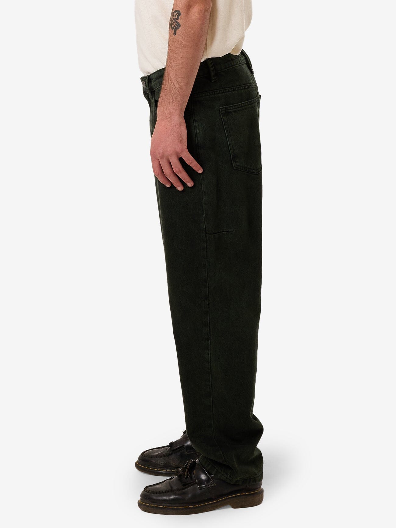 Slacker Denim Jean - Oil Green - Black 28