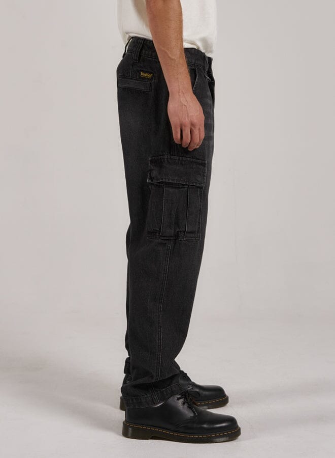 Slacker Union Denim Cargo Jean - Smoke Black