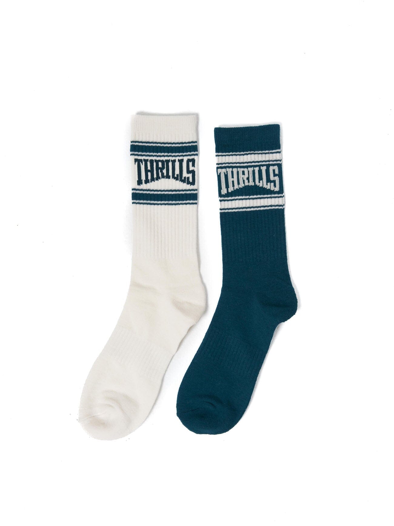 Sneak Attack 2 Pack Socks - Deep Teal-Heritage White